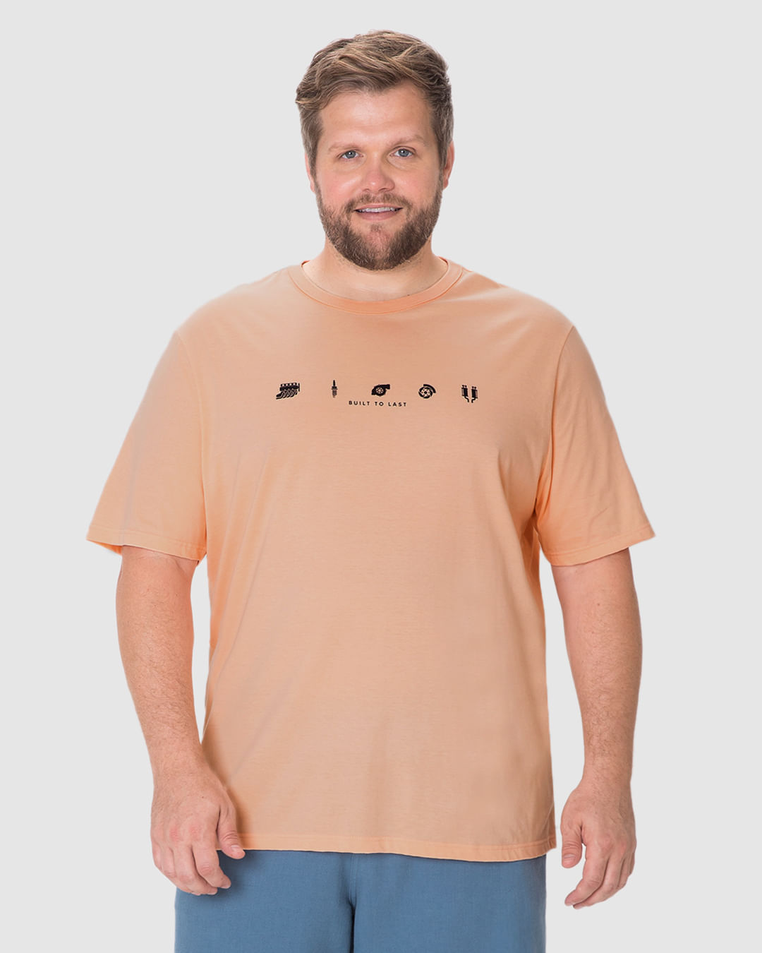 Camiseta Masculina Plus Size Estampa Built To Last Em Algodão - Imagem 9