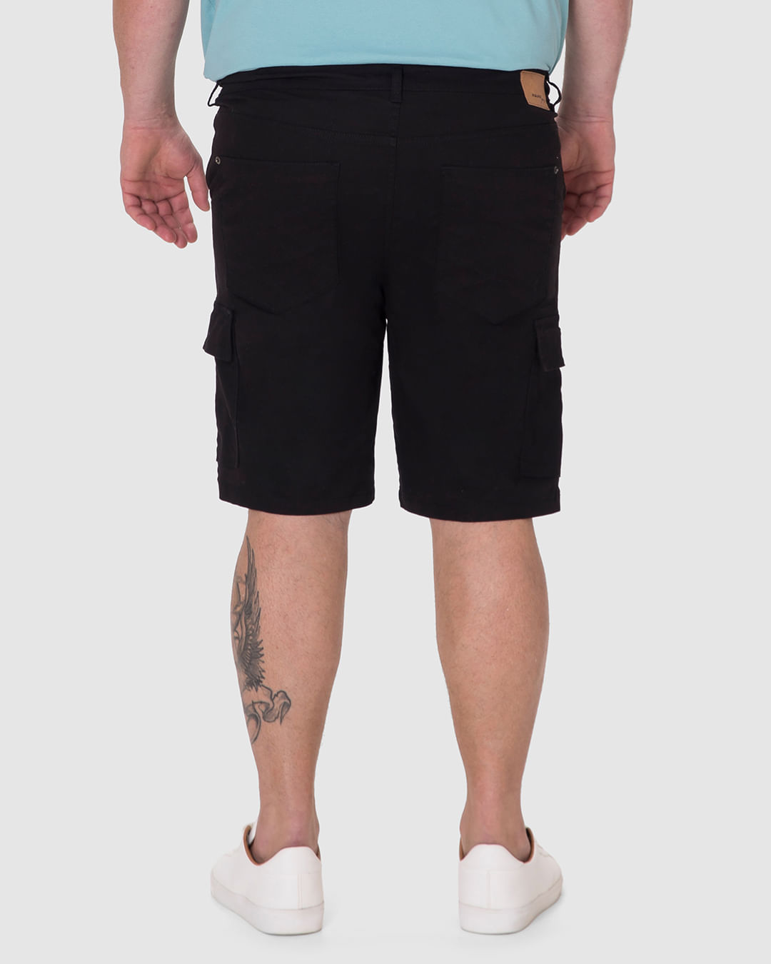 Bermuda Masculina Plus Size Cargo Em Sarja Com Elastano - Imagem 20
