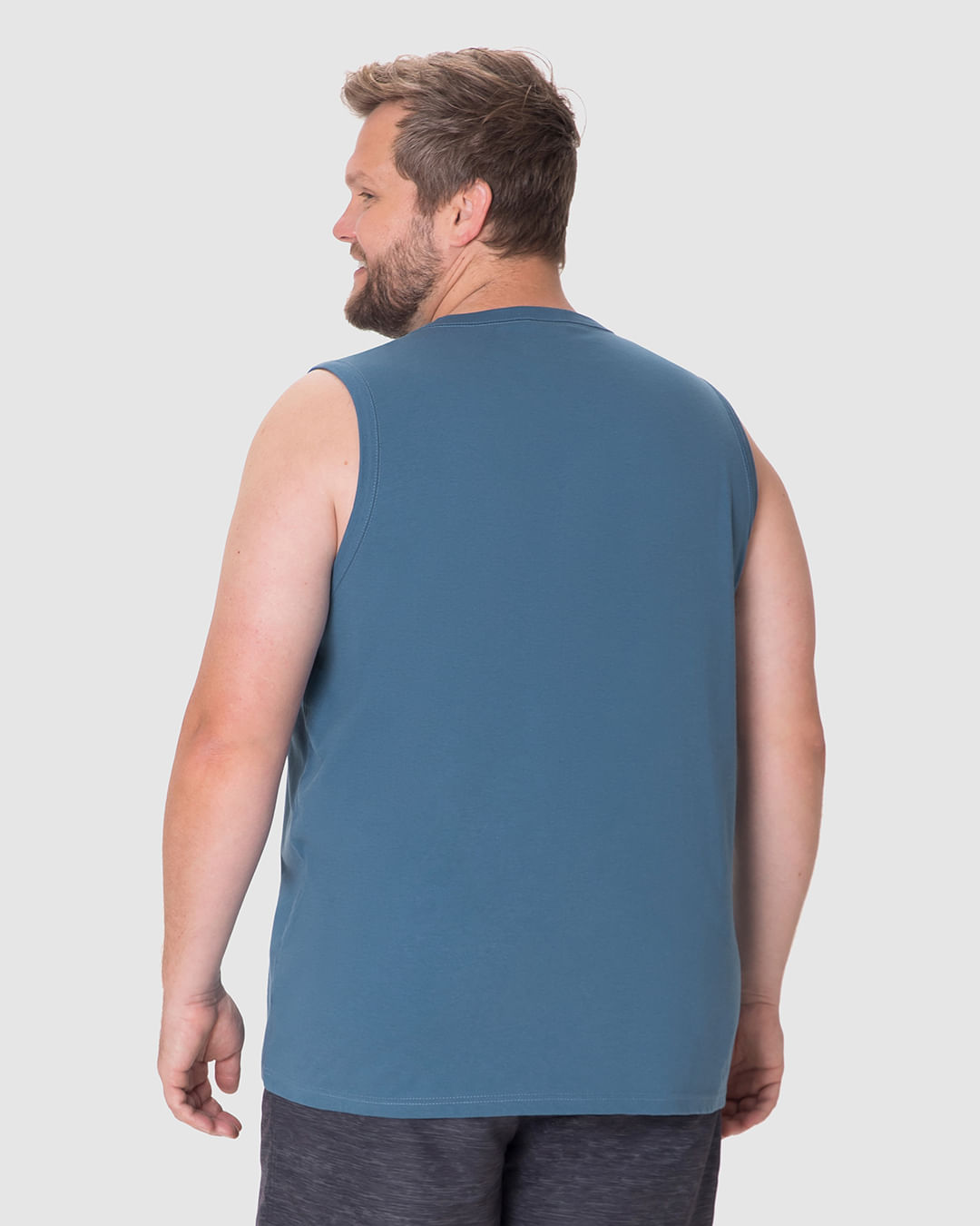 Regata Masculina Plus Size Estampa Game Day Em Algodão - Imagem 5