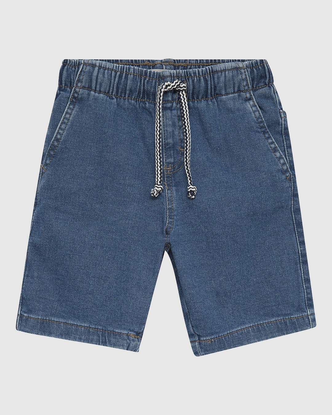 Bermuda Infantil Menino Cintura Com Elástico Em Jeans Moletom Malwee Kids