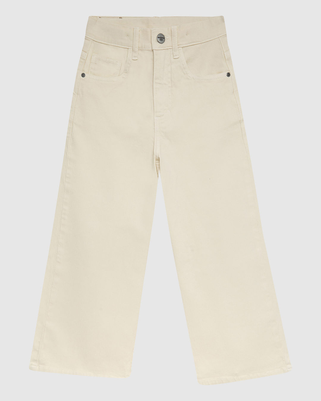 Calça Infantil Menina Wide Leg Cintura Ajustável Em Sarja Stretch Malwee Kids