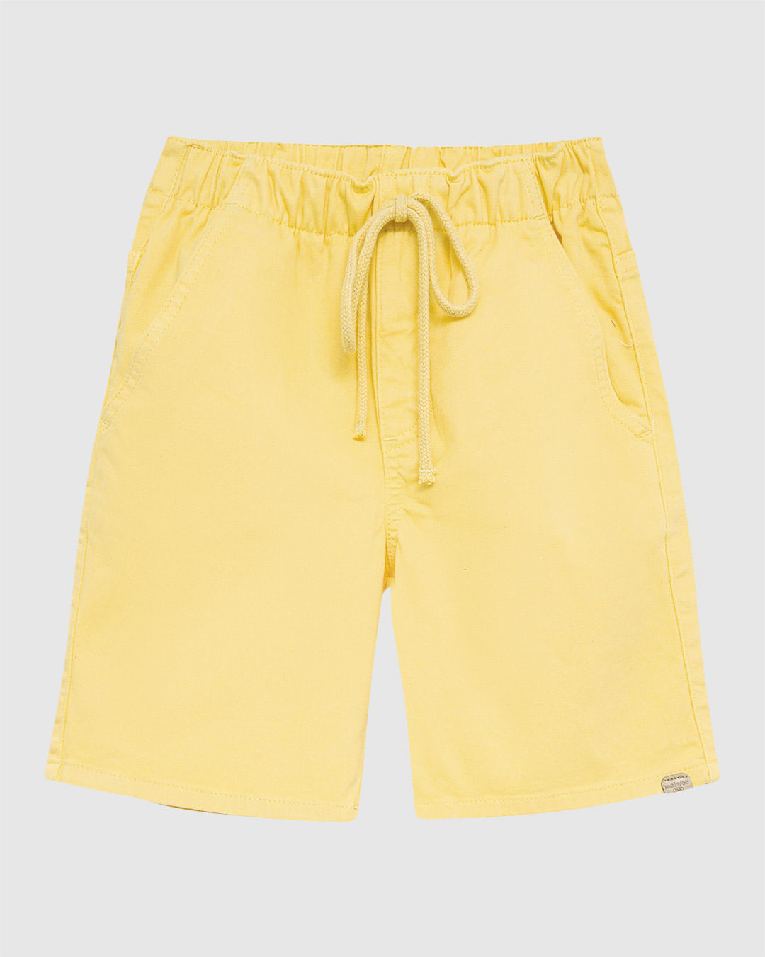 Bermuda Infantil Menino Cadarço Frontal Em Sarja Com Elastano Malwee Kids