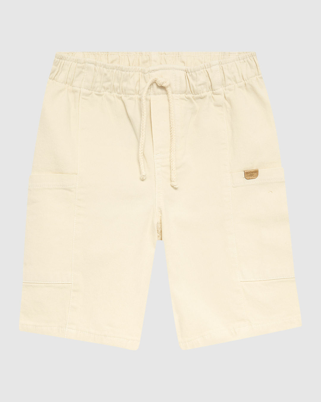 Bermuda Infantil Menino Cargo Cadarço Decorativo Em Sarja Stretch Malwee Kids - Imagem 5