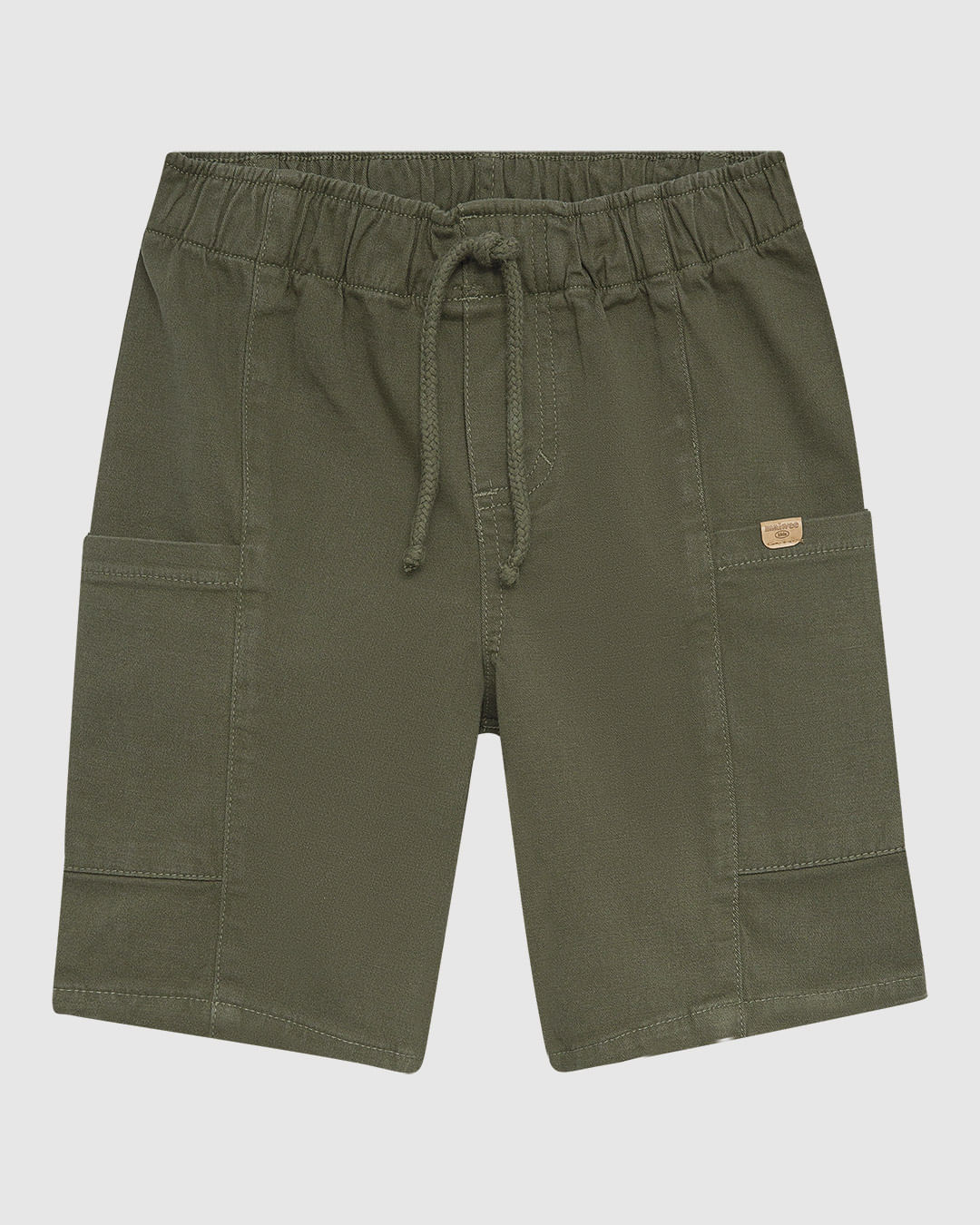 Bermuda Infantil Menino Cargo Cadarço Decorativo Em Sarja Stretch Malwee Kids - Imagem 5