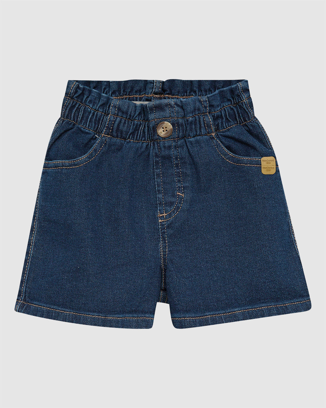 Shorts Infantil Menina Clochard Cintura Média Em Jeans Moletom Malwee Kids - Imagem 13