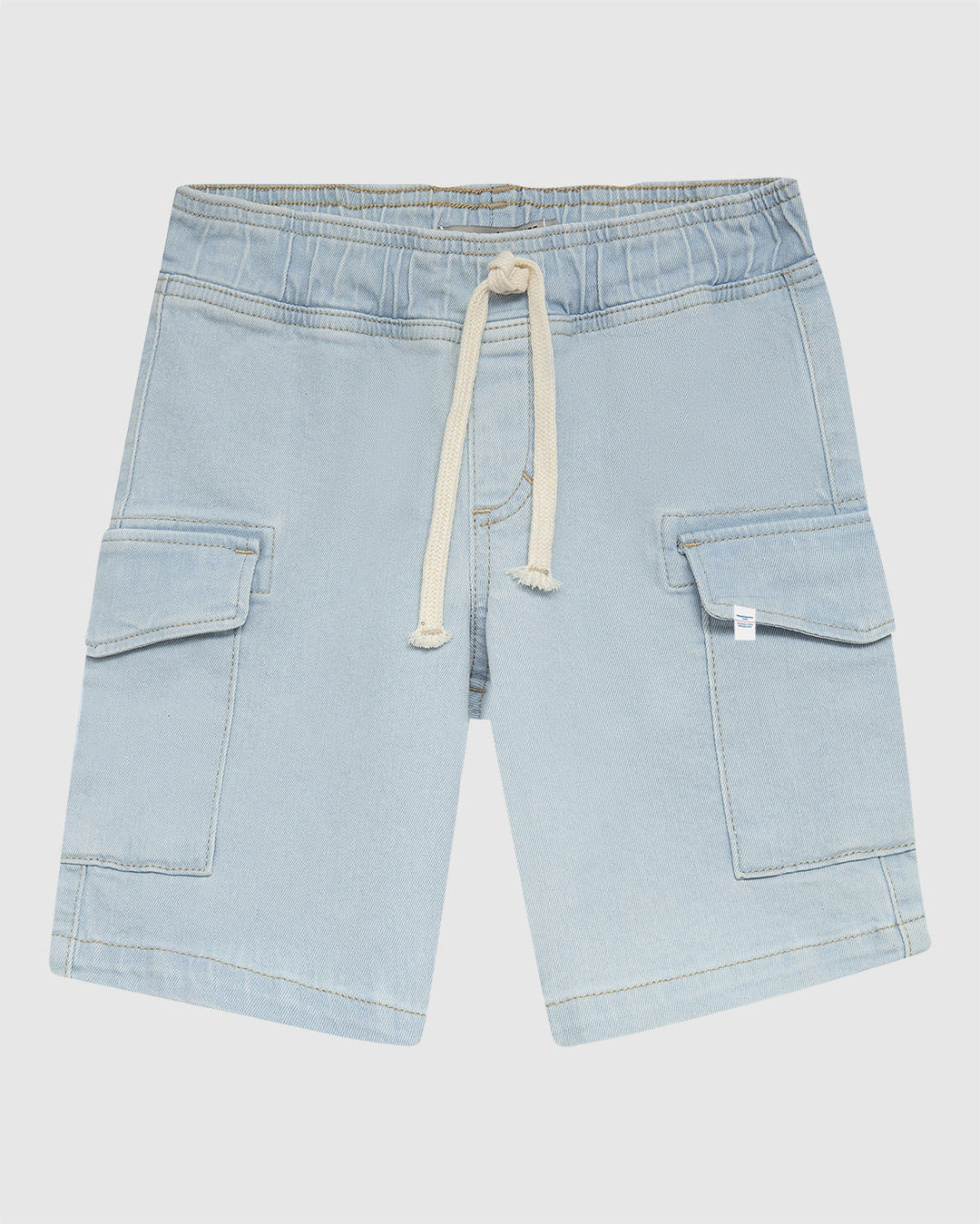 Bermuda Infantil Menino Bolso Cargo Em Jeans Moletom Malwee Kids