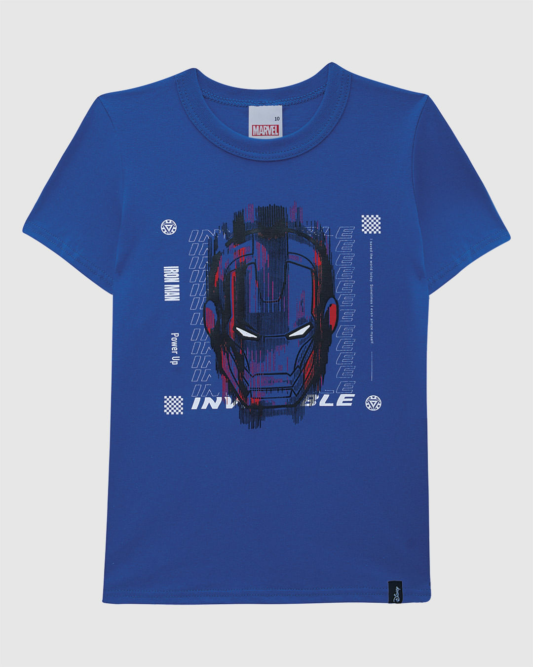 Camiseta Infantil Menino Avengers Iron Man Invencible Em Algodão Malwee Kids - Imagem 5