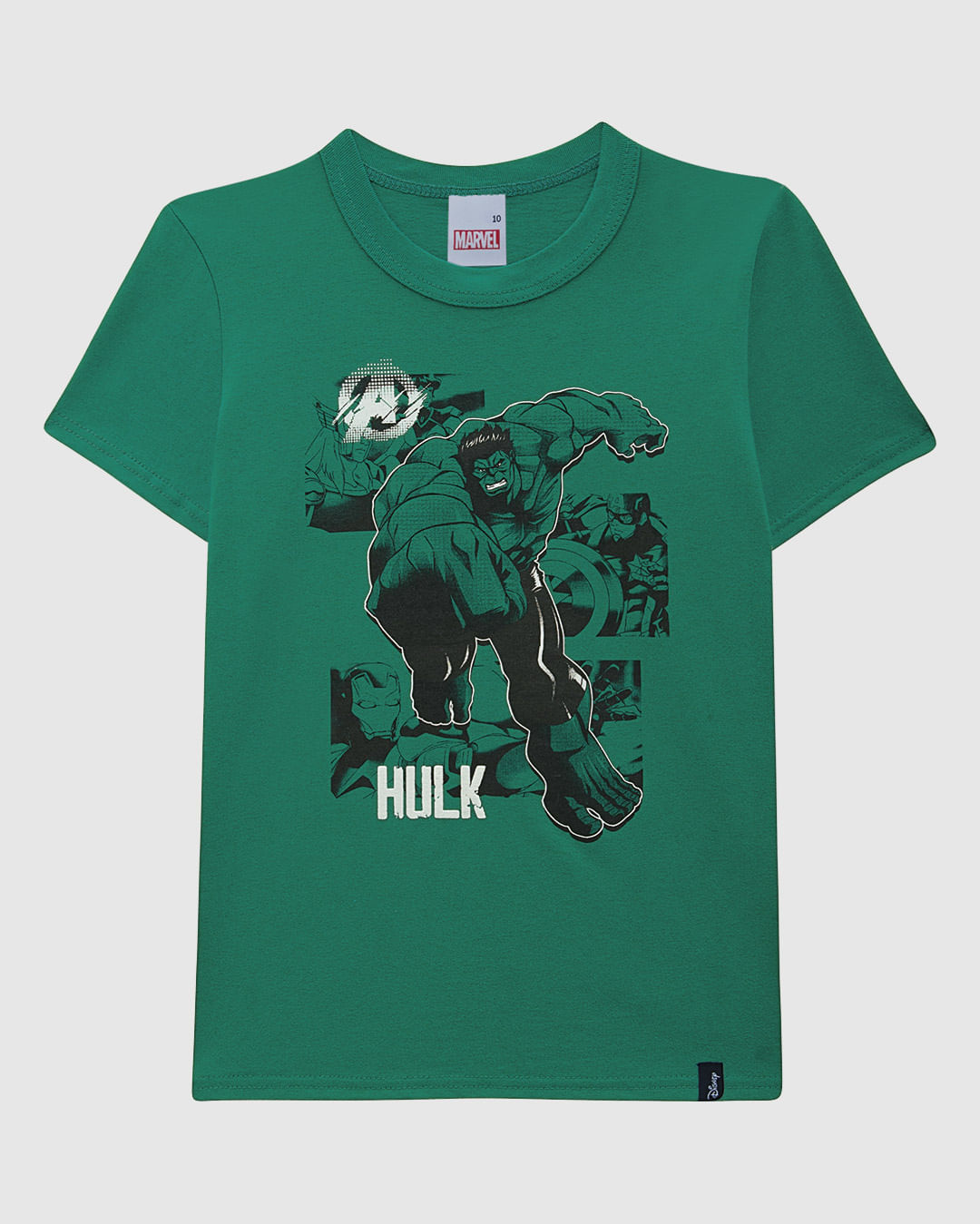 Camiseta Infantil Menino Avengers Hulk Em Algodão Malwee Kids - Imagem 3