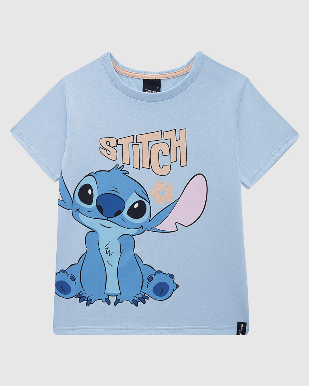 Camiseta Infantil Menina Estampa Glitter Stitch Disney Em Algodão Malwee Kids - Imagem 4