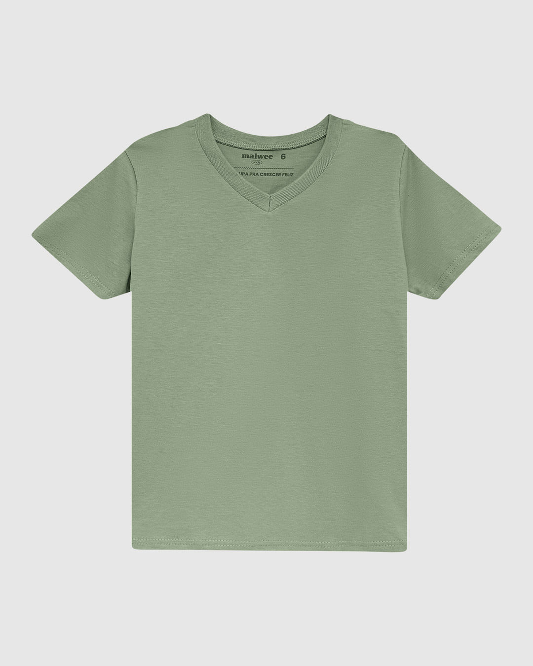 Camiseta Infantil Menino Decote V Em Algodão Malwee Kids - Imagem 4