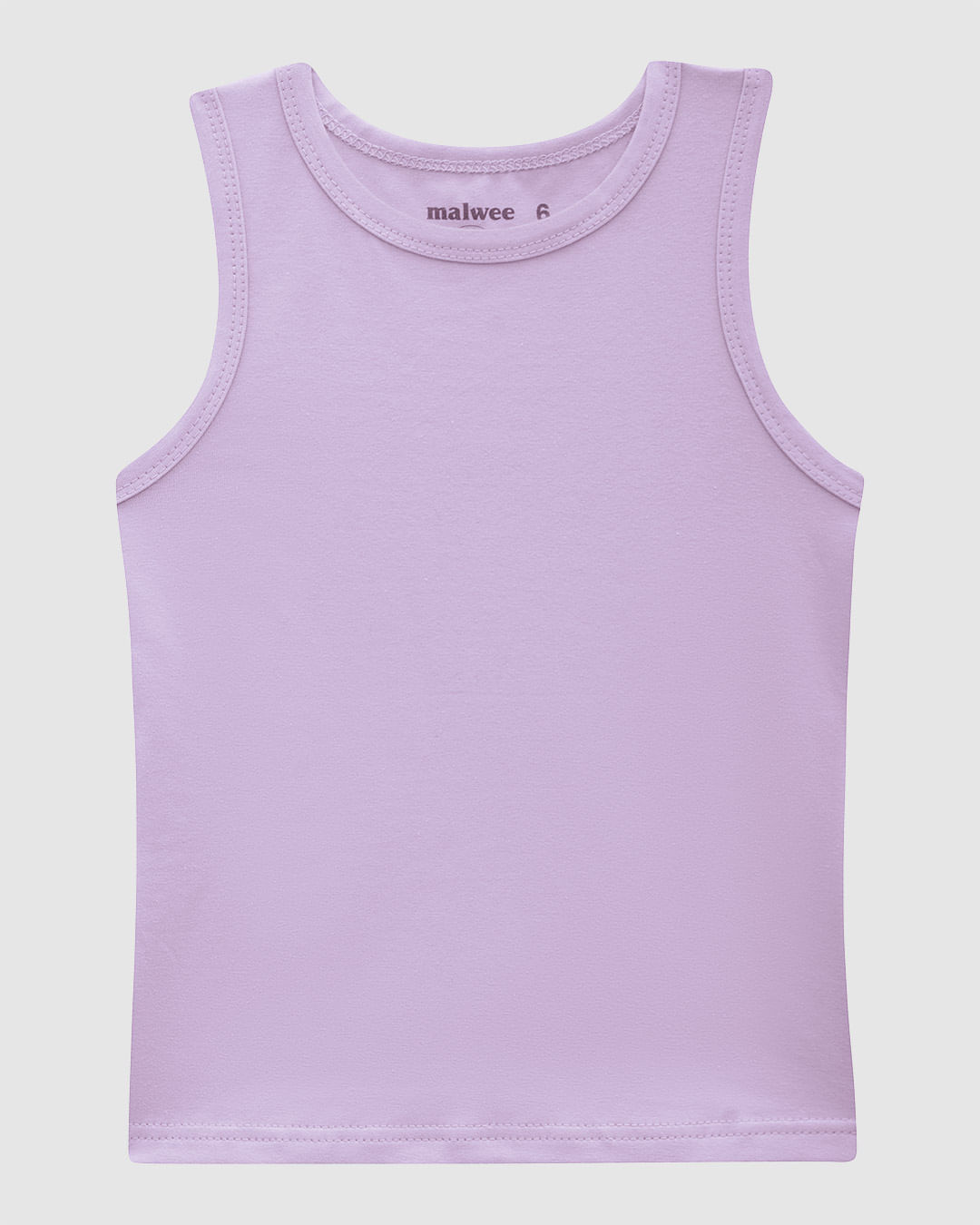 Regata Infantil Menina Decote Redondo Alça Média Em Algodão Malwee Kids - Imagem 7