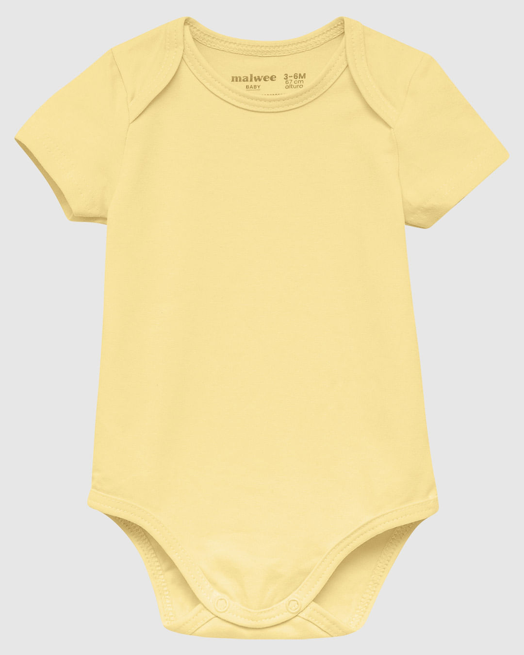 Body Bebê Transpassado Abertura Botão Pressão Em Algodão Malwee Kids - Imagem 6
