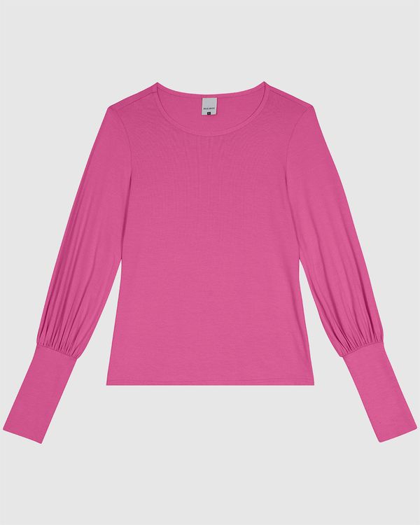 Blusa Feminina Manga Bufante Em Viscose Stretch Rosa - P