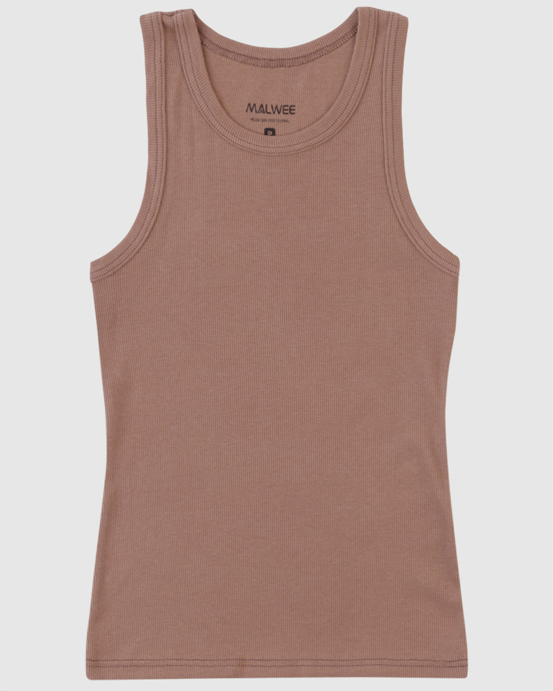 Regata Básica Feminina Decote U Em Ribana - Imagem 3