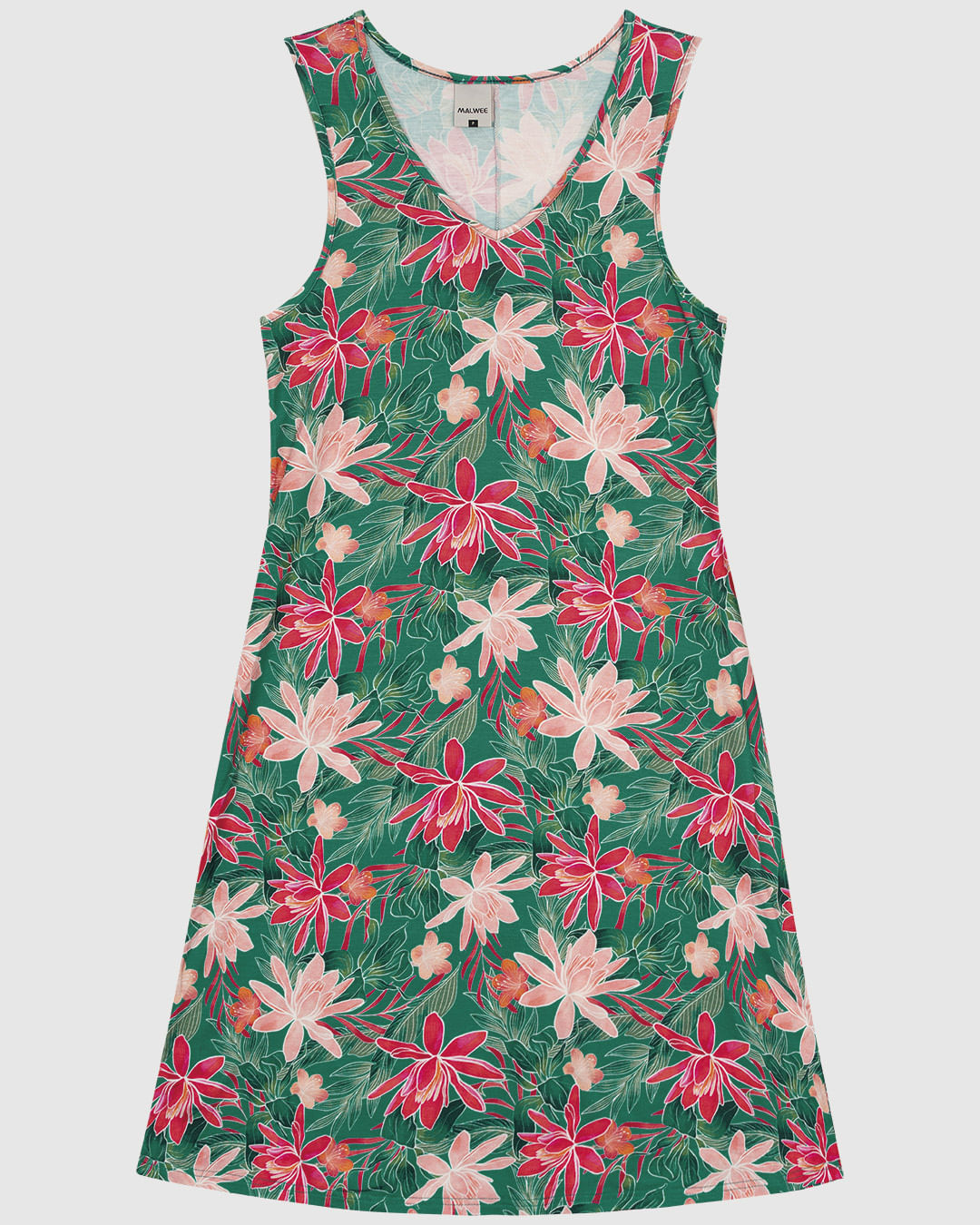 Vestido Feminino Estampado Decote V Em Viscose Stretch - Imagem 5