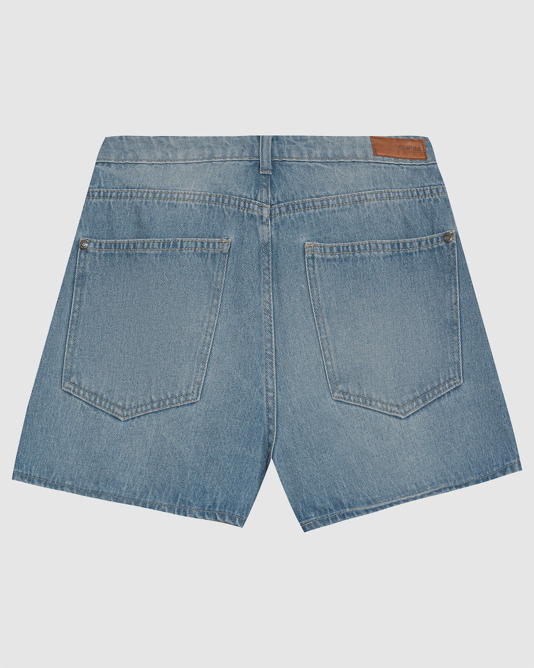 Shorts Saia Feminino Evasê Cintura Alta Jeans 100% Algodão - ENFIM - Imagem 21