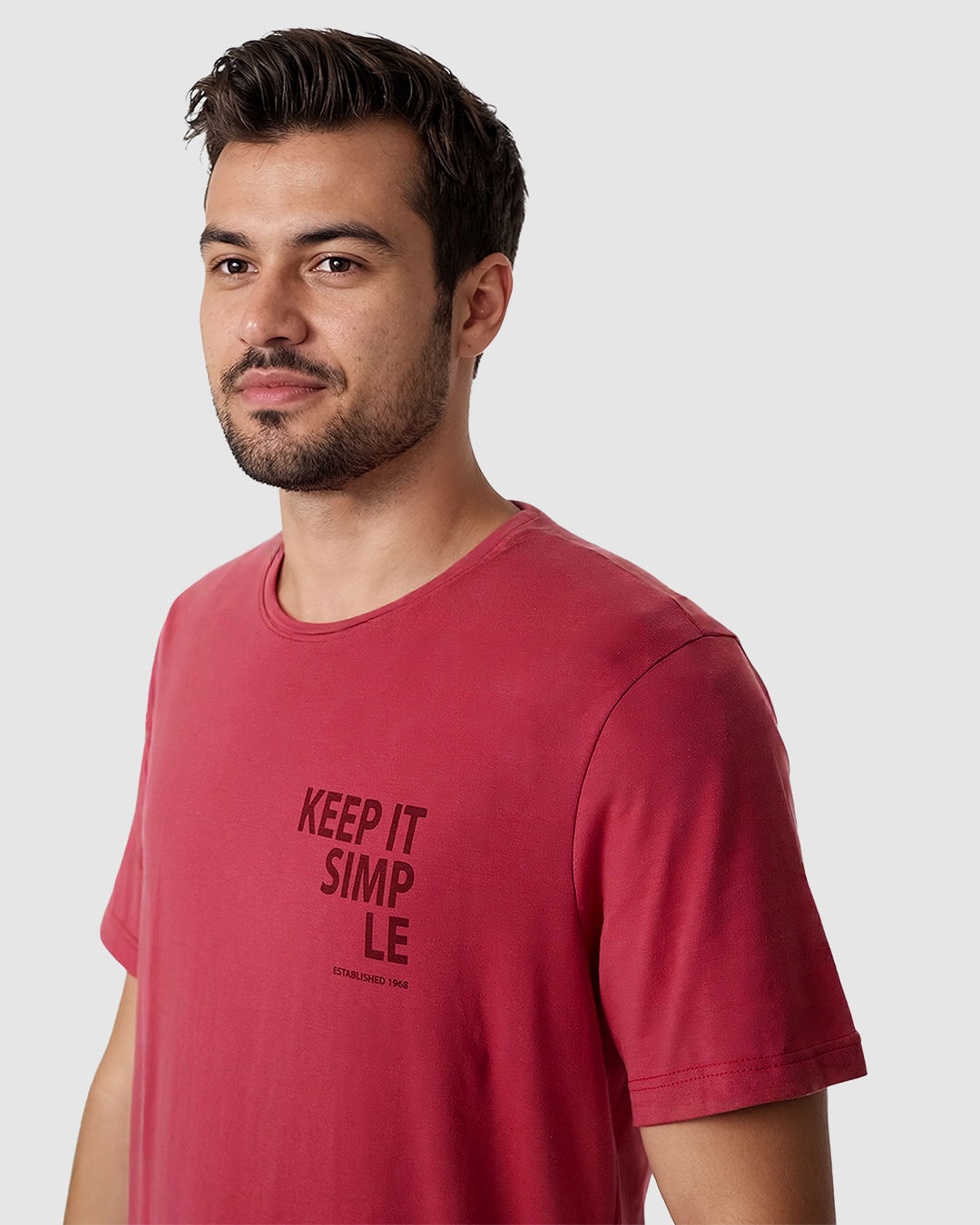 Camiseta Masculina Keep It Simple Em Algodão - Imagem 6