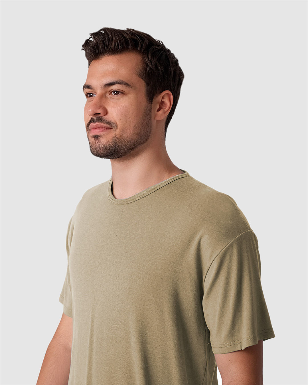 Pijama Curto Masculino Camiseta E Shorts Em Malha Modal Anti Odor - Imagem 2