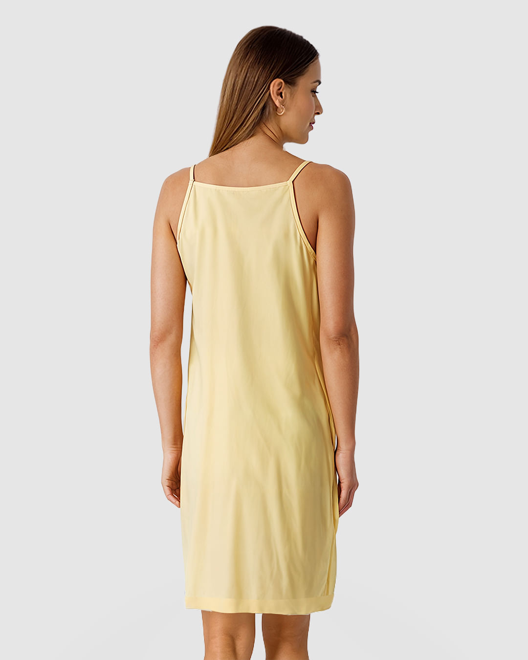 Vestido Feminino Reto Alça Fina Em Crepe De Viscose - Imagem 19