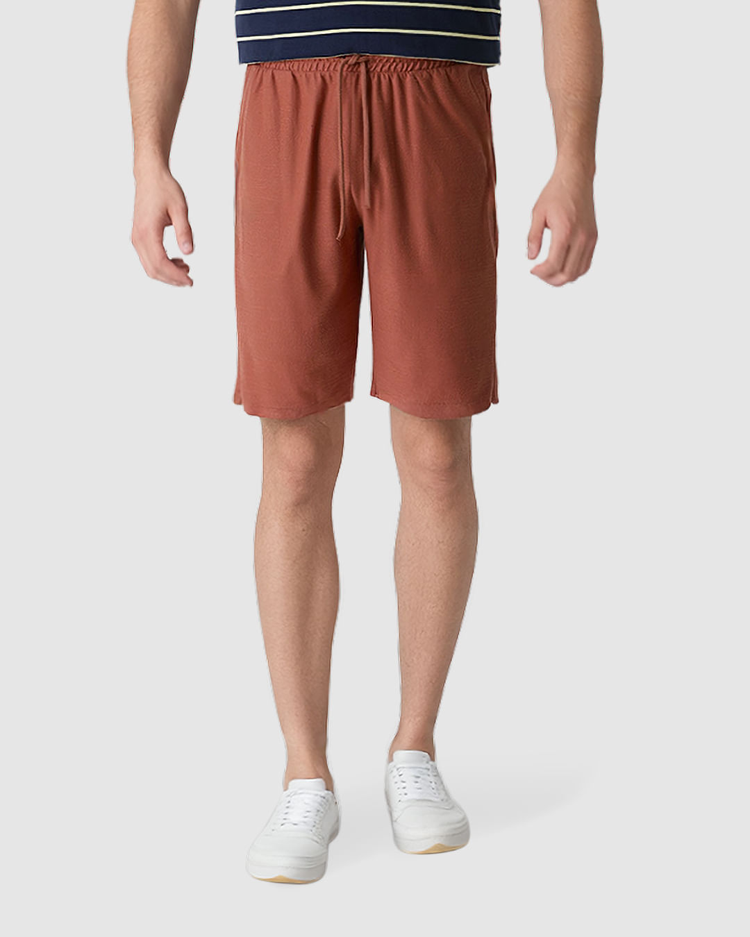 Bermuda Masculina Bolso Faca E Costas Em Moletinho Texturizado - Imagem 3