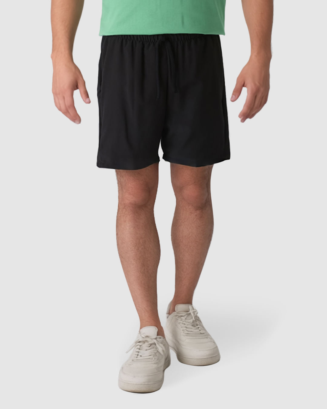 Bermuda Masculina Slim Bolso Costas Em Microfibra Texturizada - Imagem 11