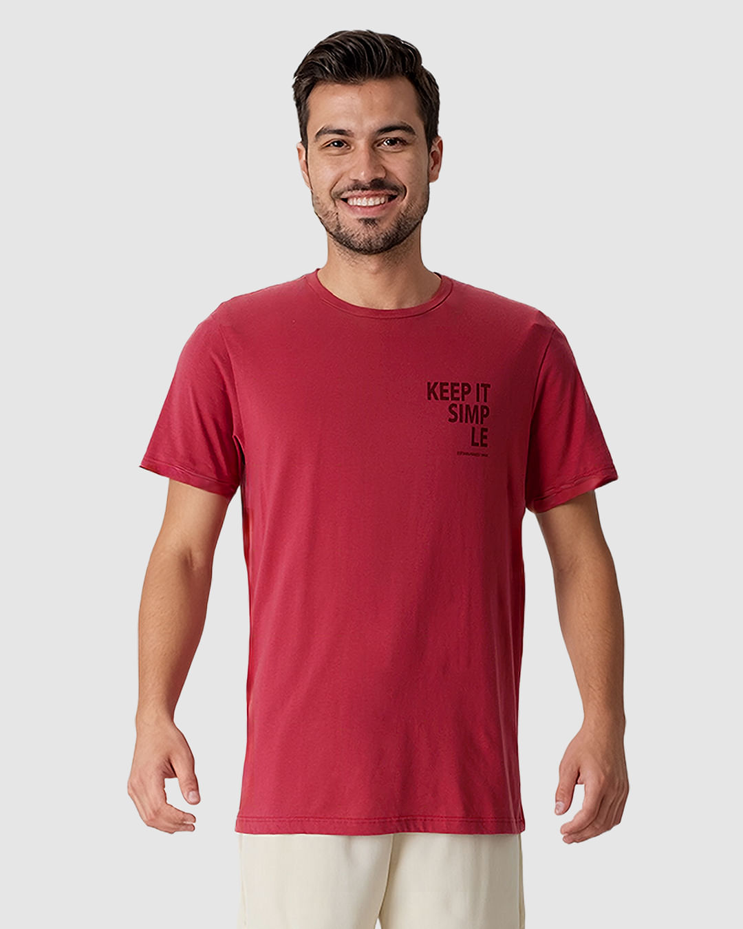 Camiseta Masculina Keep It Simple Em Algodão - Imagem 3