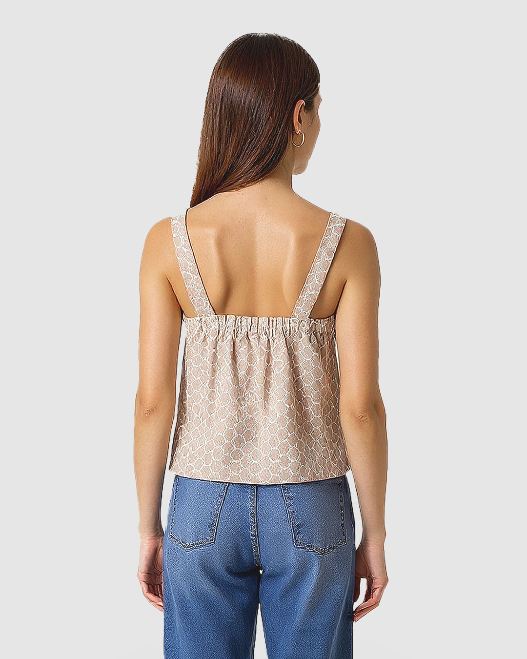 Regata Feminina Decote Reto Em Laise Algodão Com Linho - Imagem 8