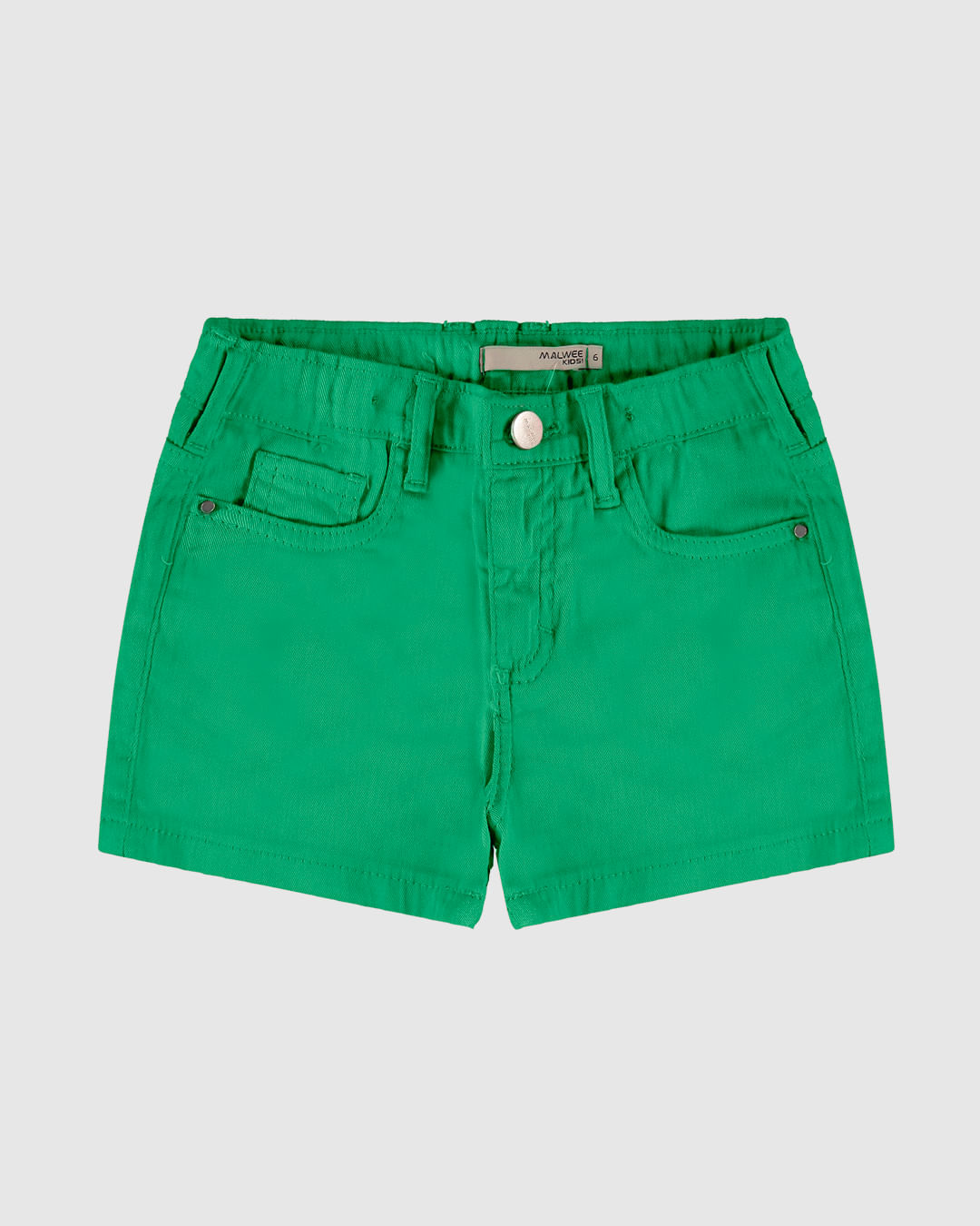 Shorts Infantil Menina Cintura Média Em Sarja Com Elastano Malwee Kids - Imagem 20