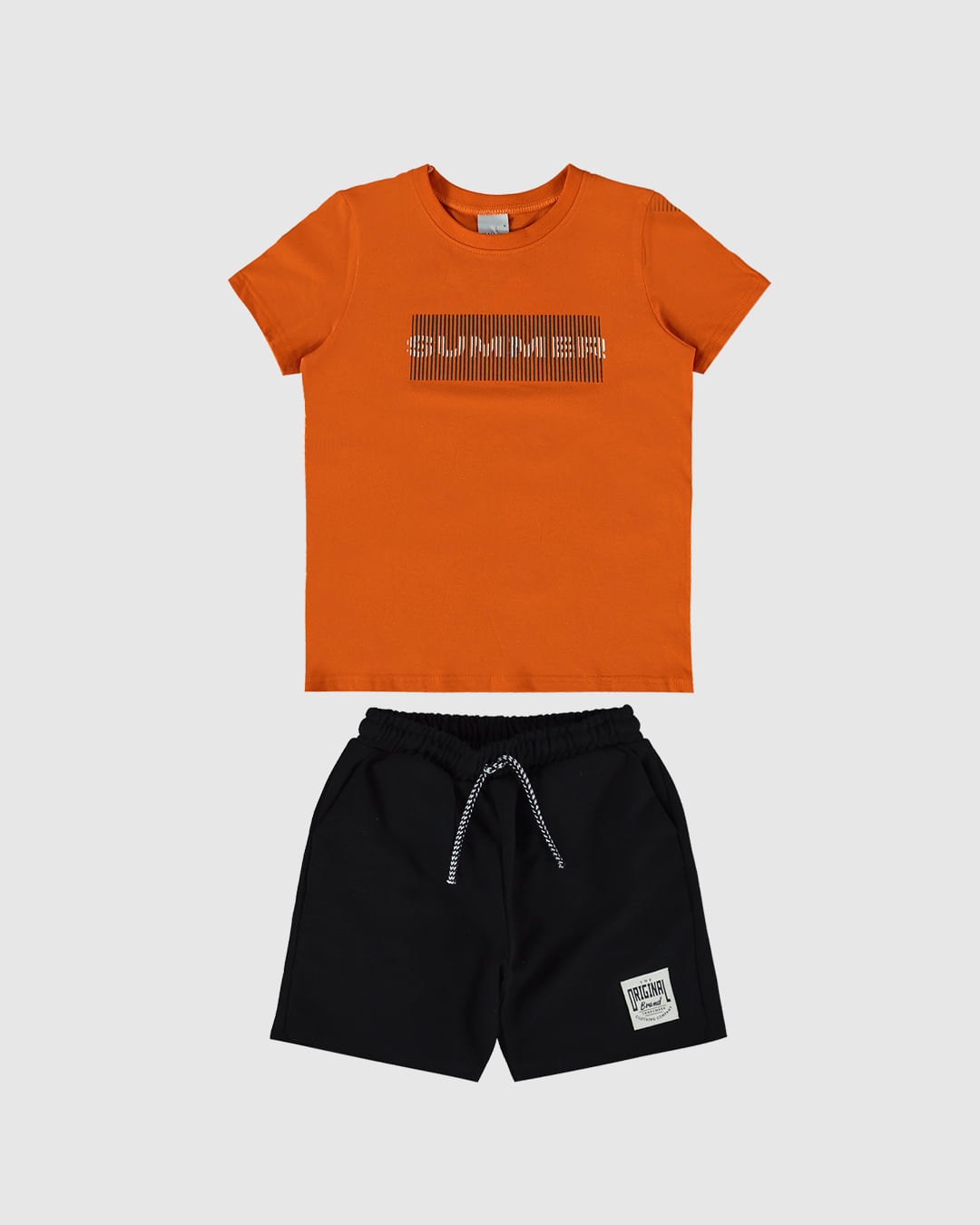 Conjunto Infantil Menino Camiseta Summer E Bermuda Moletom Piquet Malwee Kids - Imagem 12