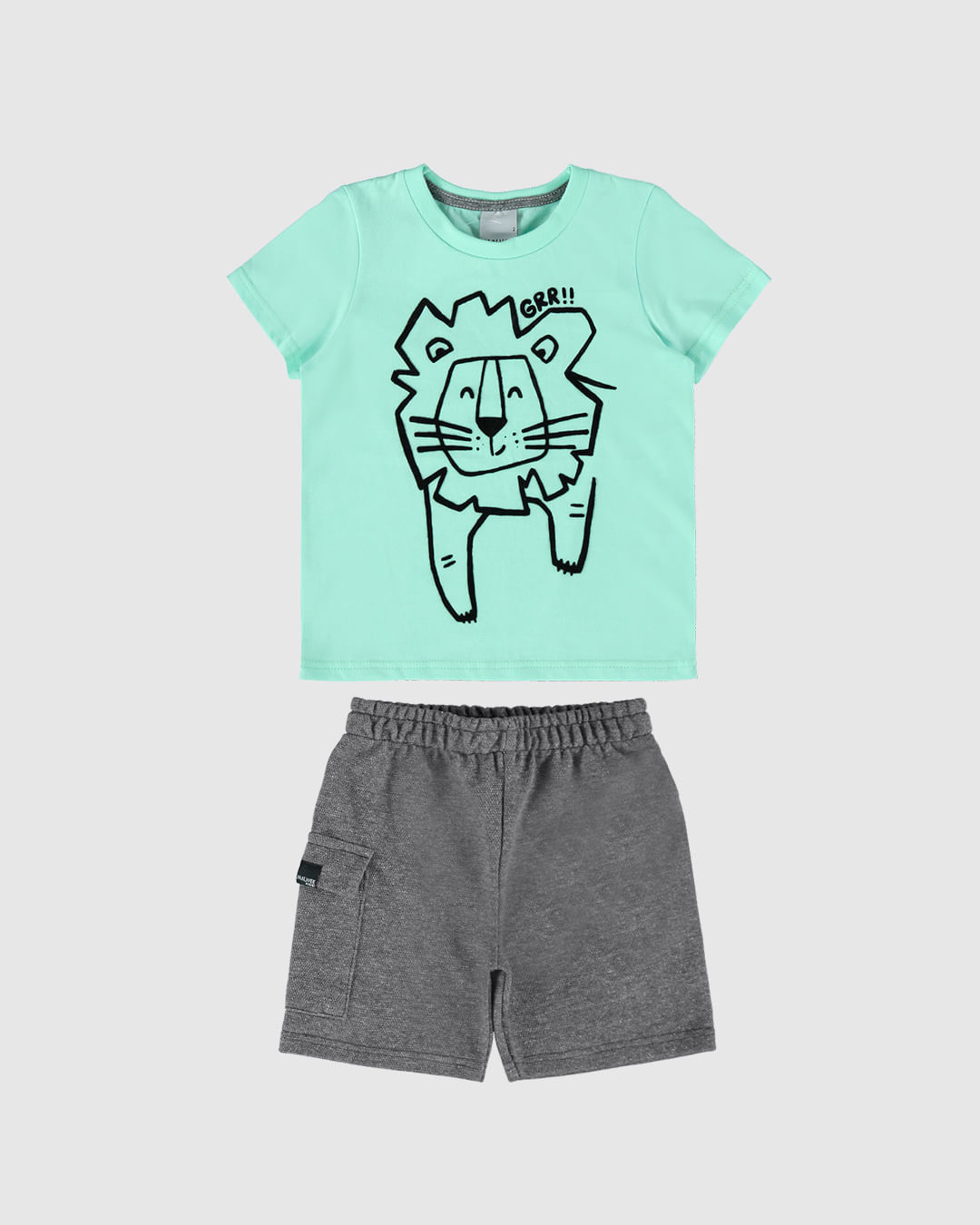 Conjunto Infantil Menino Camiseta Estampa Leãozinho E Bermuda Malwee Kids - Imagem 6