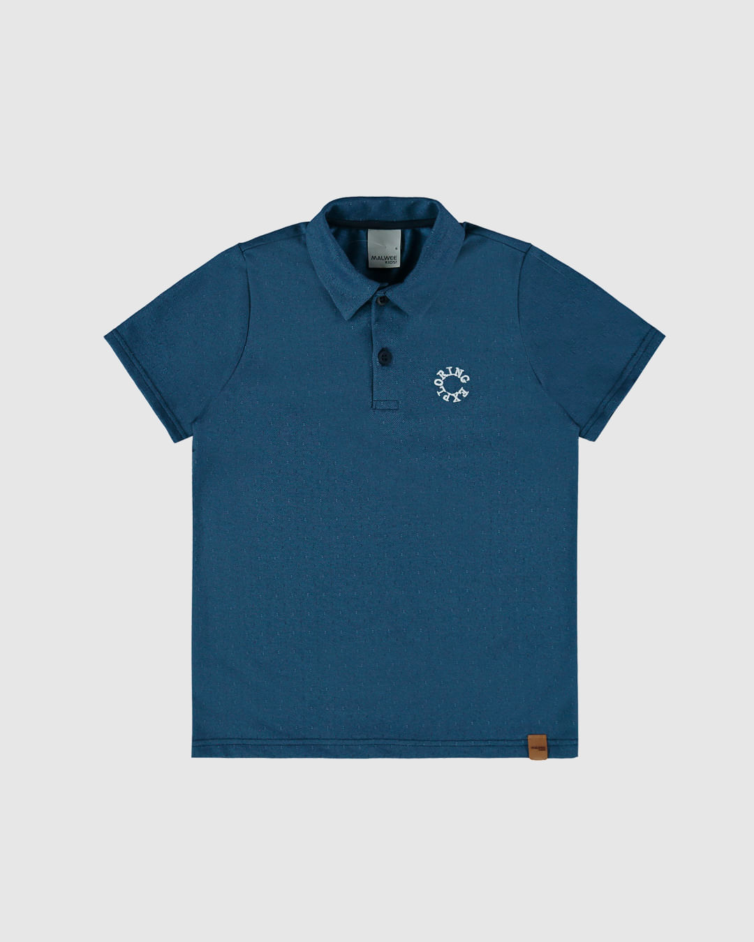 Camisa Polo Infantil Menino Bordado Peitoral Em Piquet Mesclado Malwee Kids - Imagem 8