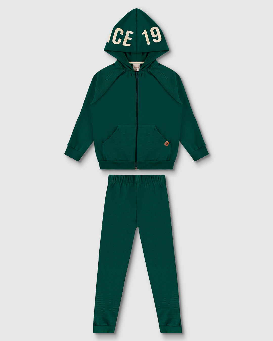 Conjunto Menino Jaqueta Capuz com Estampa em Moletom Flanelado - Carinhoso