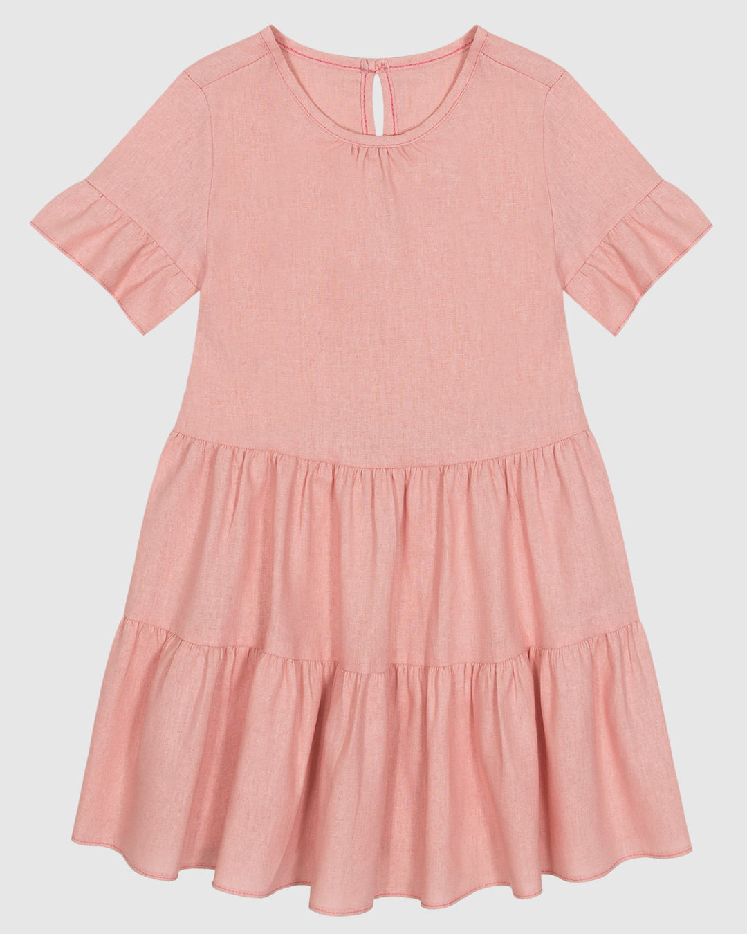 Vestido Infantil Marias Recortes Saia Em Viscolinho Malwee Kids