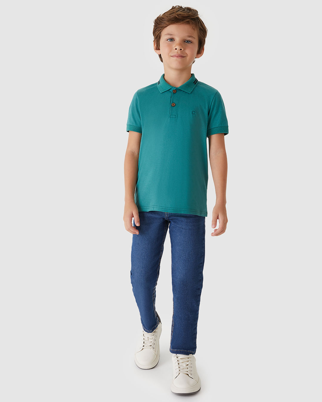 Calça Menino Slim Em Jeans Com Elastano - Carinhoso