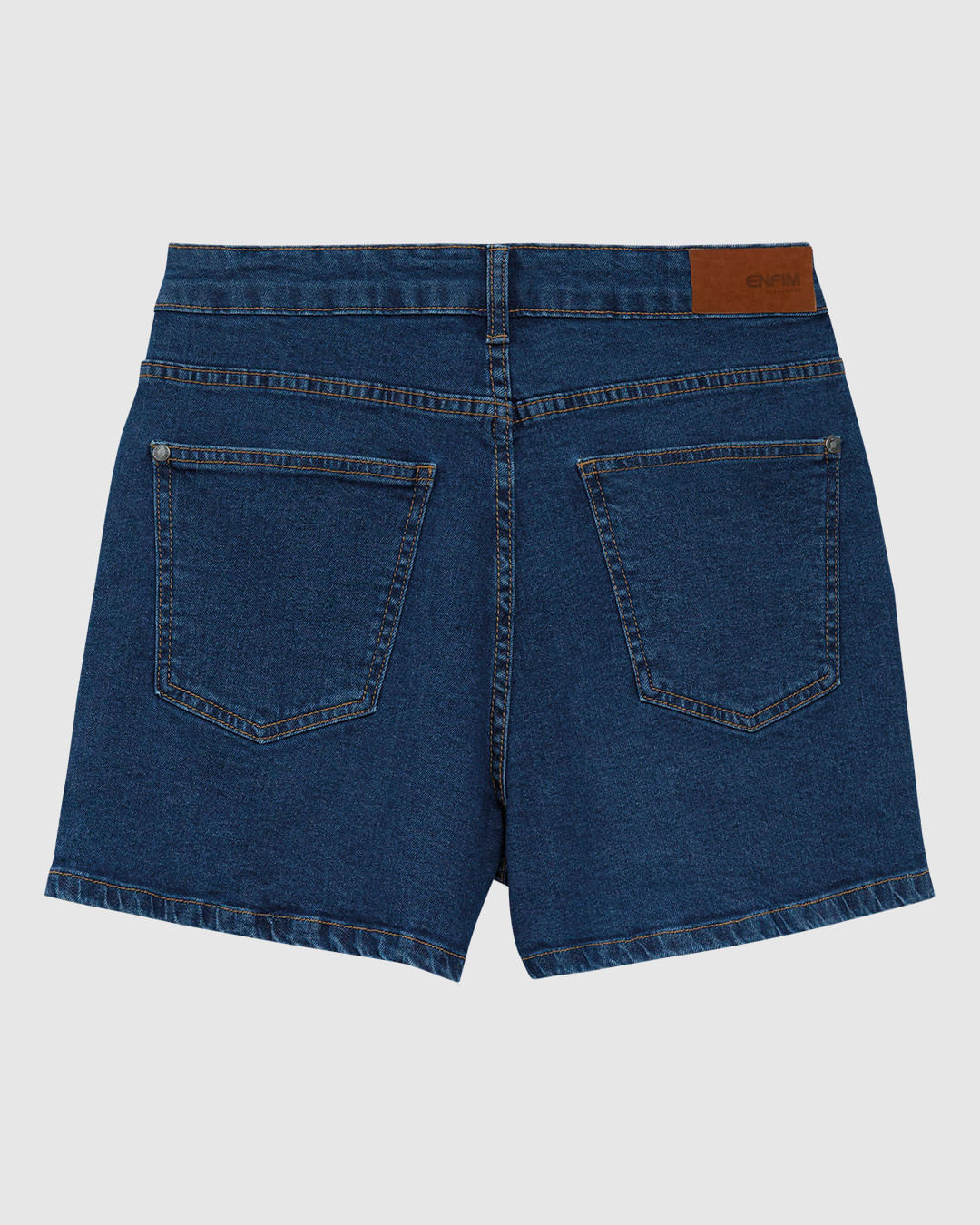 Shorts Feminino Mom Cintura Alta Bolso Funcional Em Jeans Stretch - ENFIM - Imagem 21