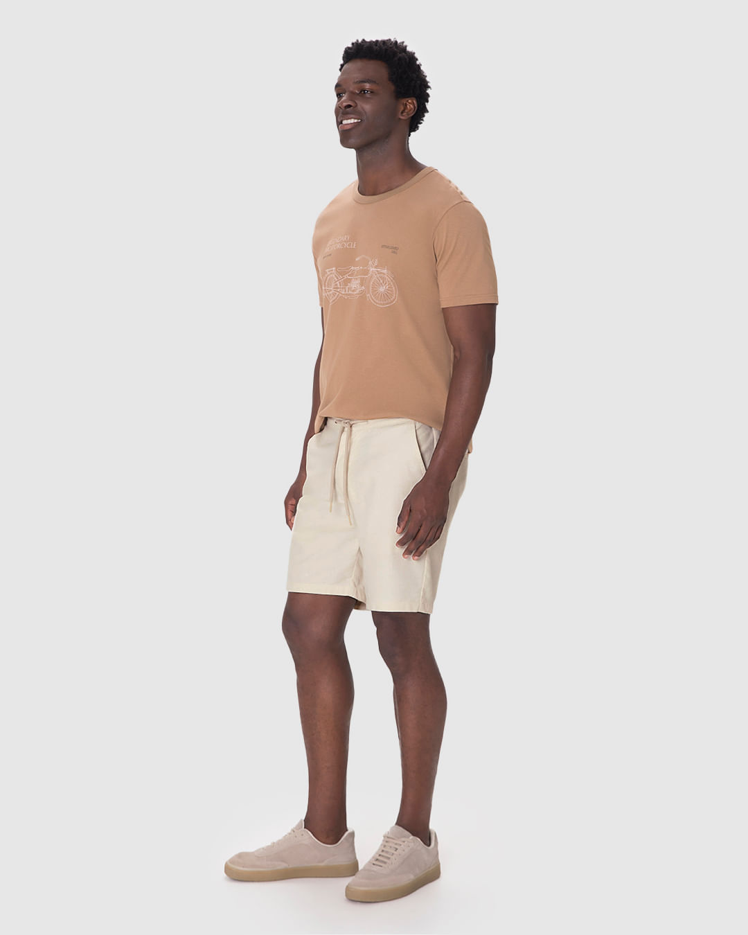 Bermuda Masculina Chino Cadarço Funcional Em Linho - Imagem 17