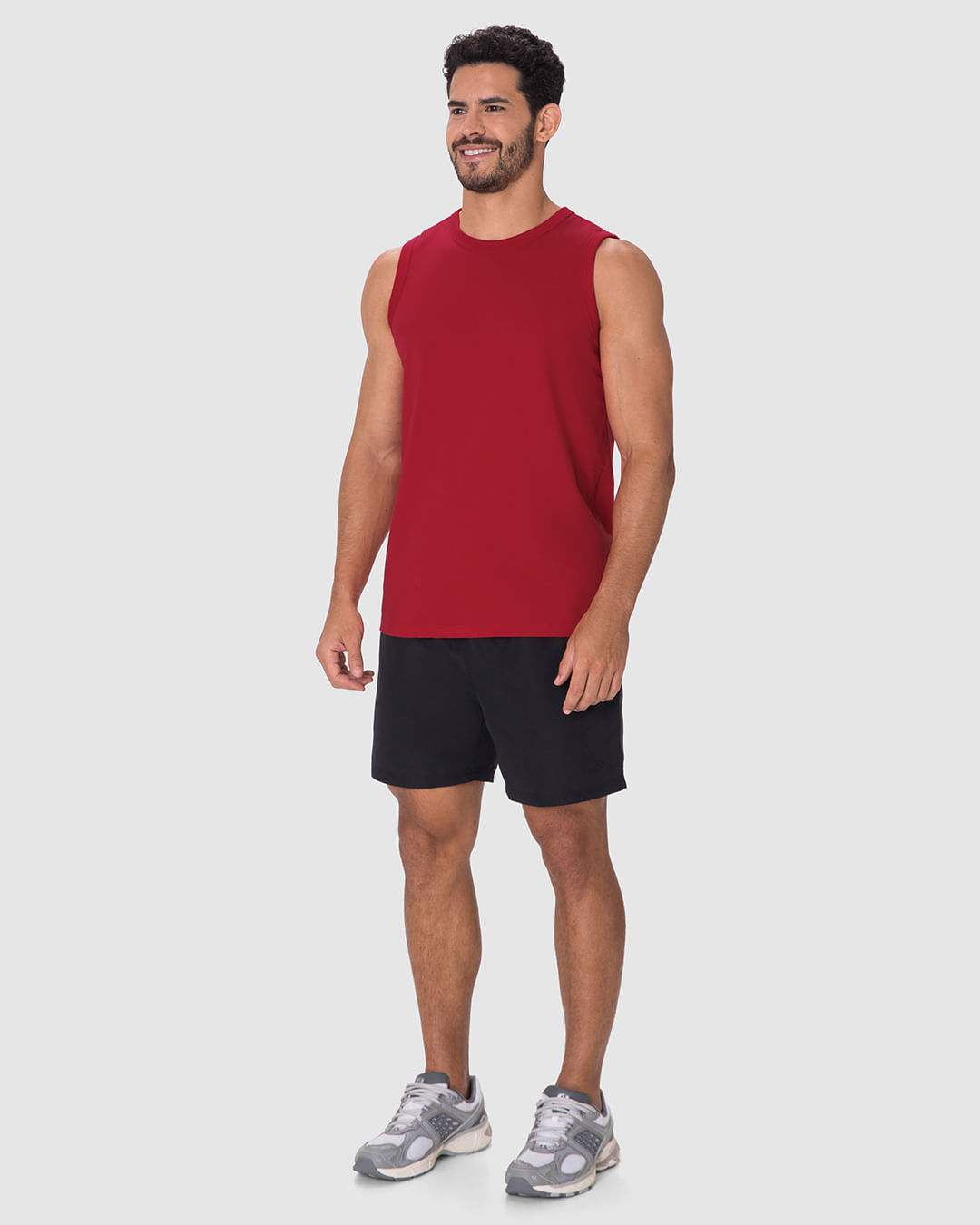 Regata Básica Masculina Cava Ajustada Em Algodão - Imagem 17