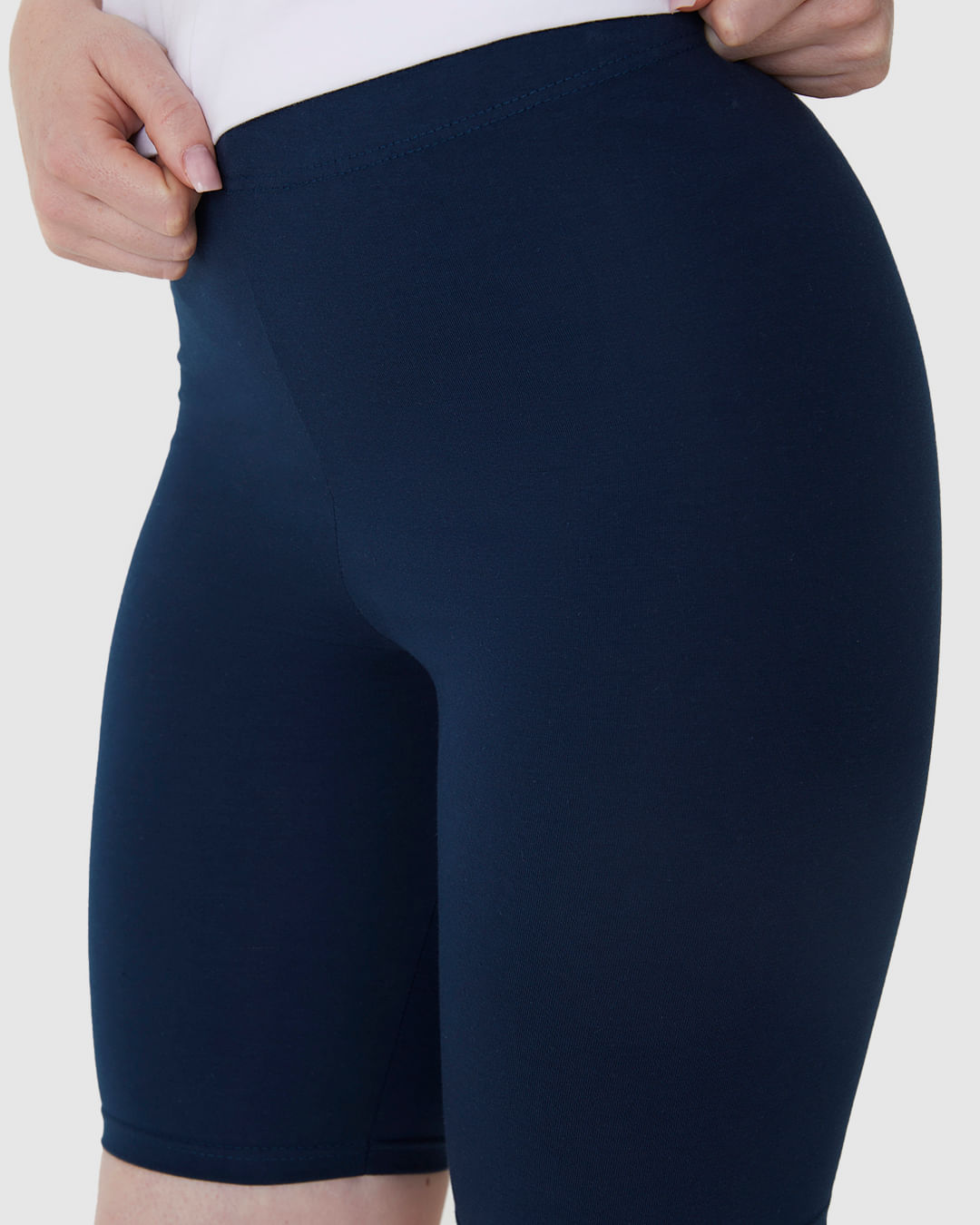 Bermuda Básica Feminina Ciclista Em Algodão - Imagem 23