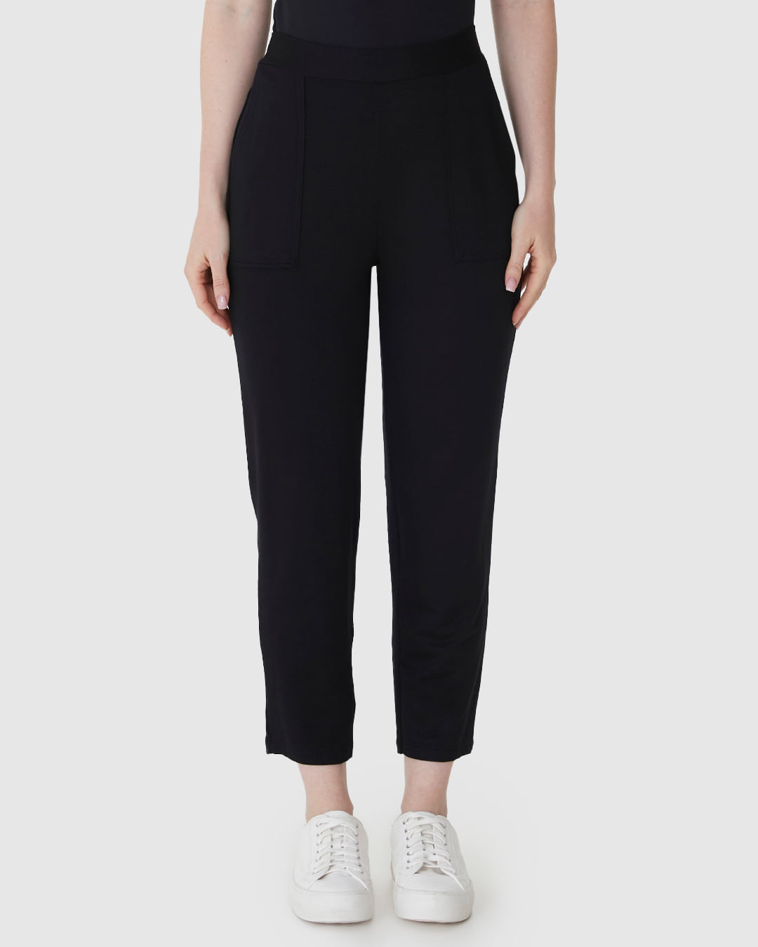 Calça Feminina Carrot Bolso Funcional Em Moletinho De Viscose - Imagem 29