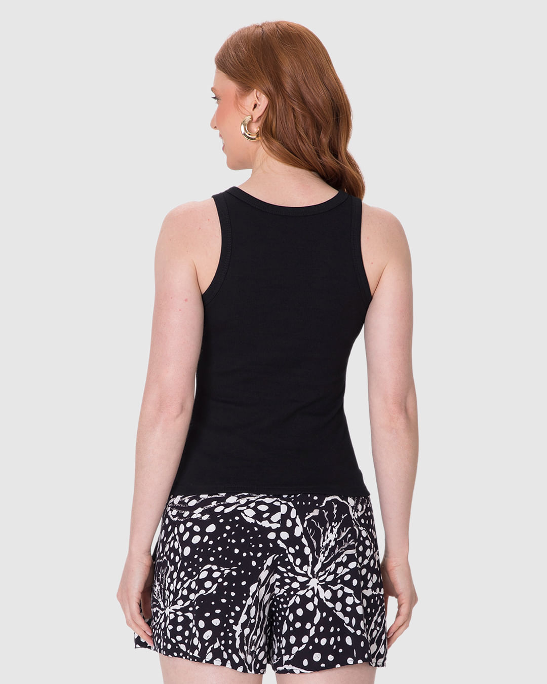 Regata Básica Feminina Decote U Em Ribana - Imagem 5