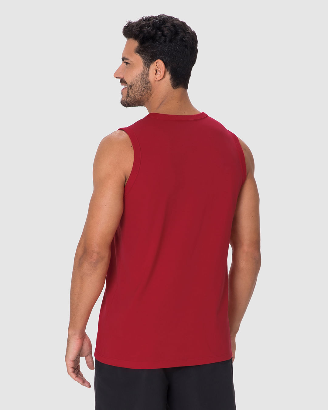 Regata Básica Masculina Cava Ajustada Em Algodão - Imagem 15