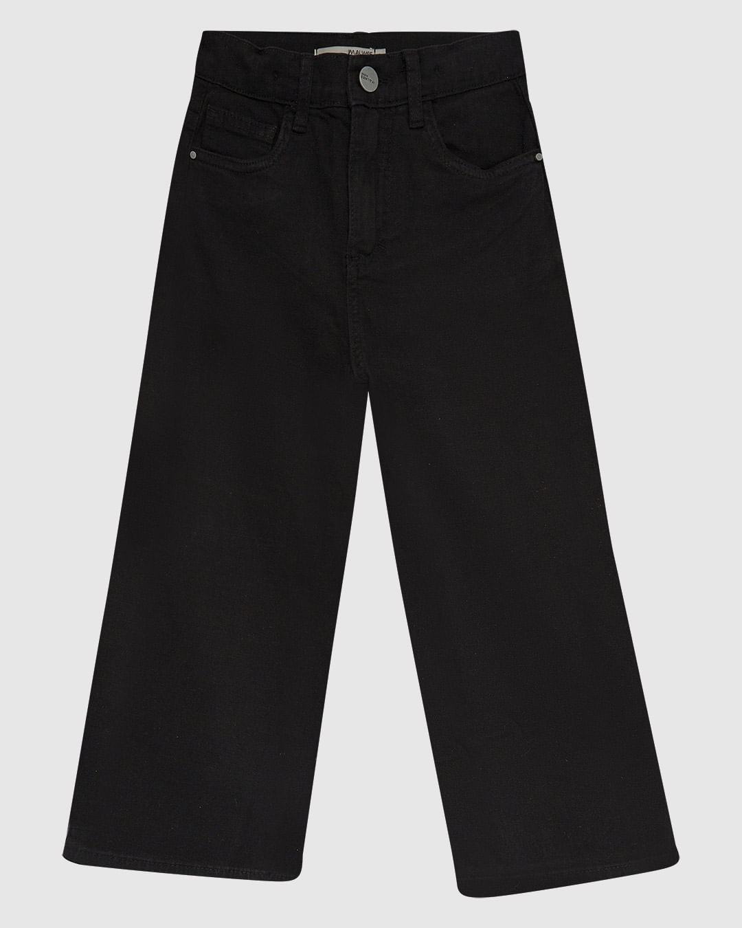 Calça Infantil Menina Wide Leg Cintura Ajustável Em Sarja Stretch Malwee Kids - Imagem 9