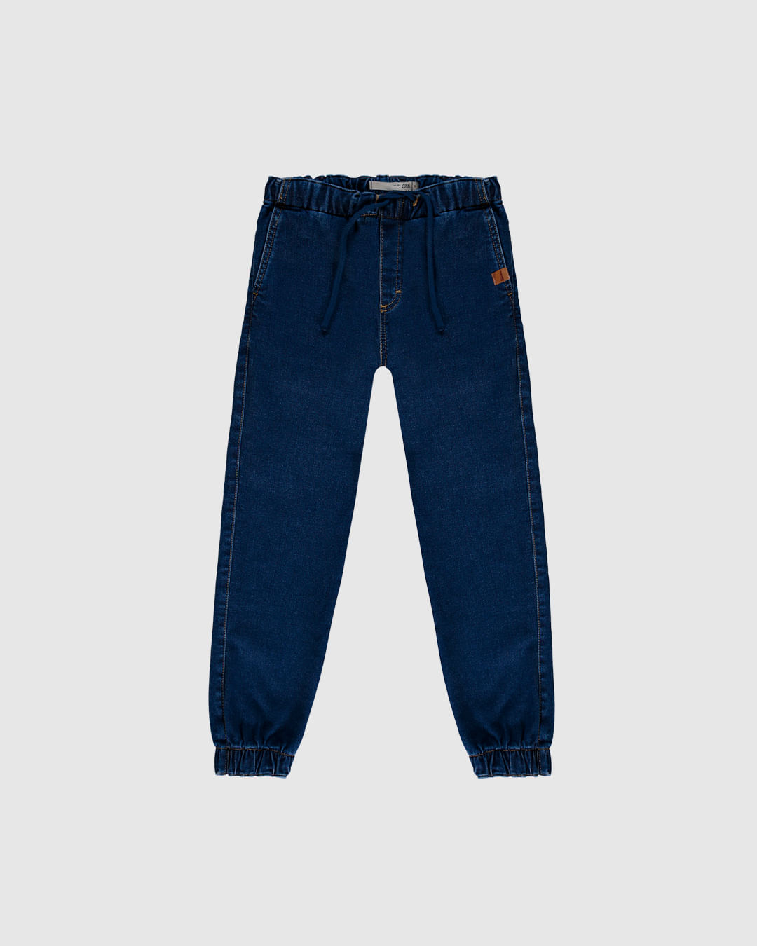 Calça Infantil Menino Jogger Cós Elástico Em Jeans Moletom Malwee Kids - Imagem 13