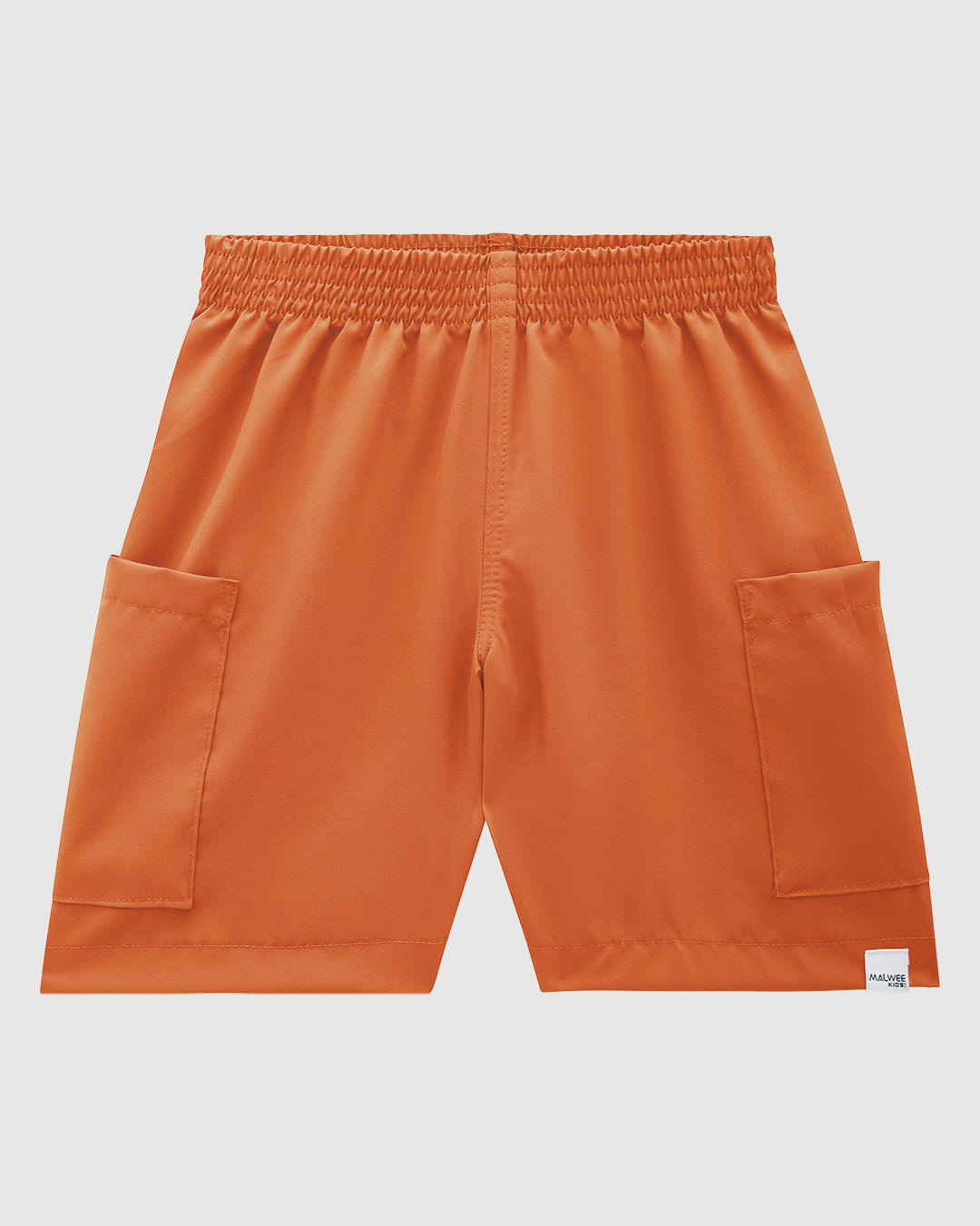 Bermuda Infantil Menino Bolso Funcional Em Microfibra Stretch Malwee Kids - Laranja - 10