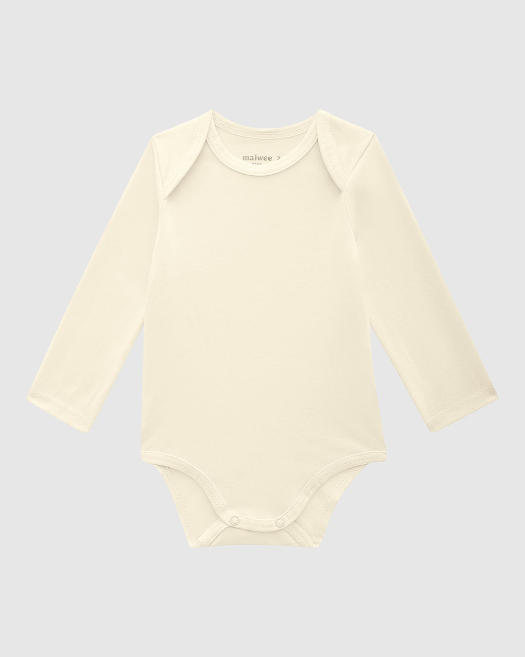 Body Bebê Manga Longa Abertura Botão Pressão Em Algodão Malwee Kids - Imagem 5