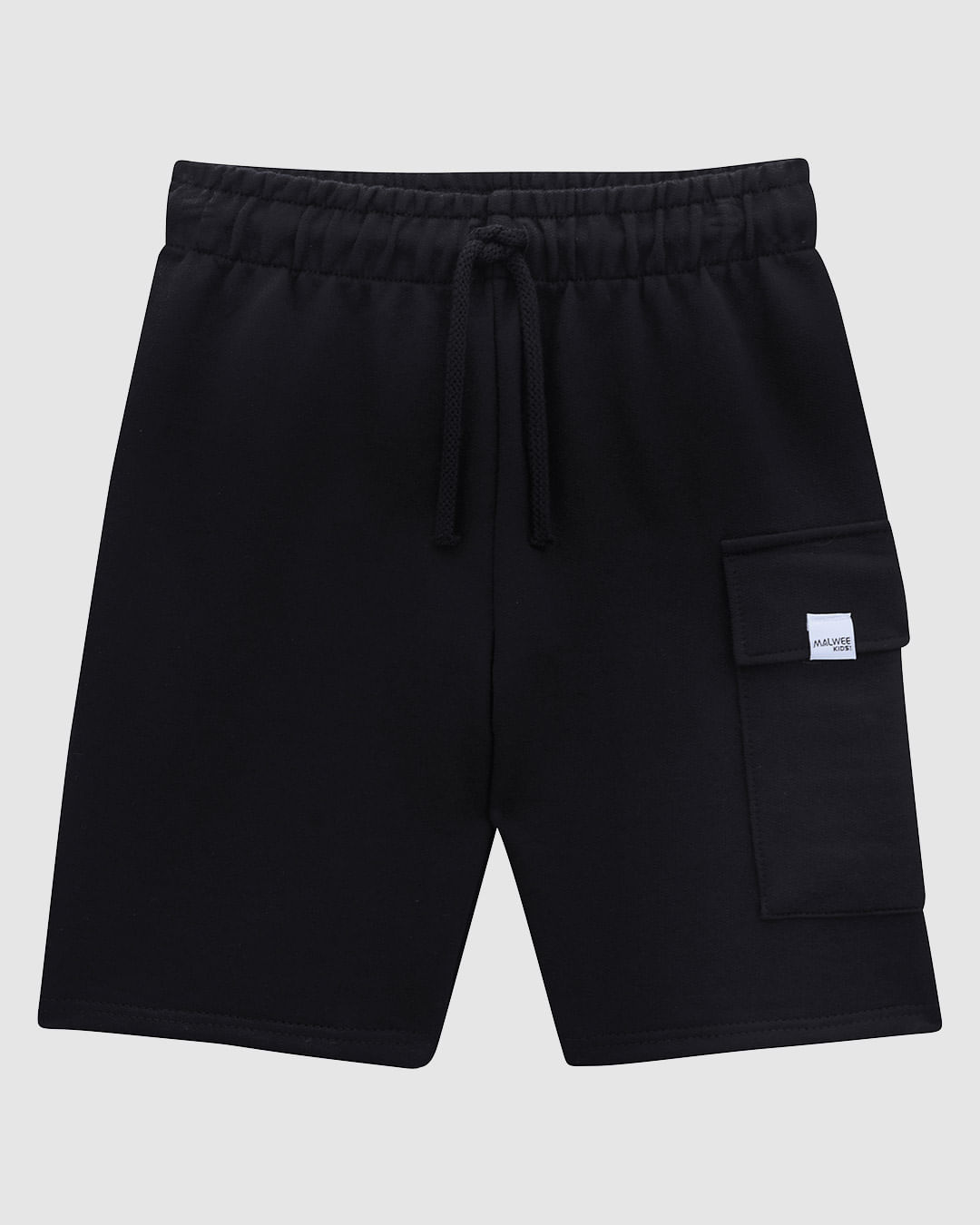 Bermuda Infantil Menino Bolso Lateral Com Lapela Em Moletinho Malwee Kids