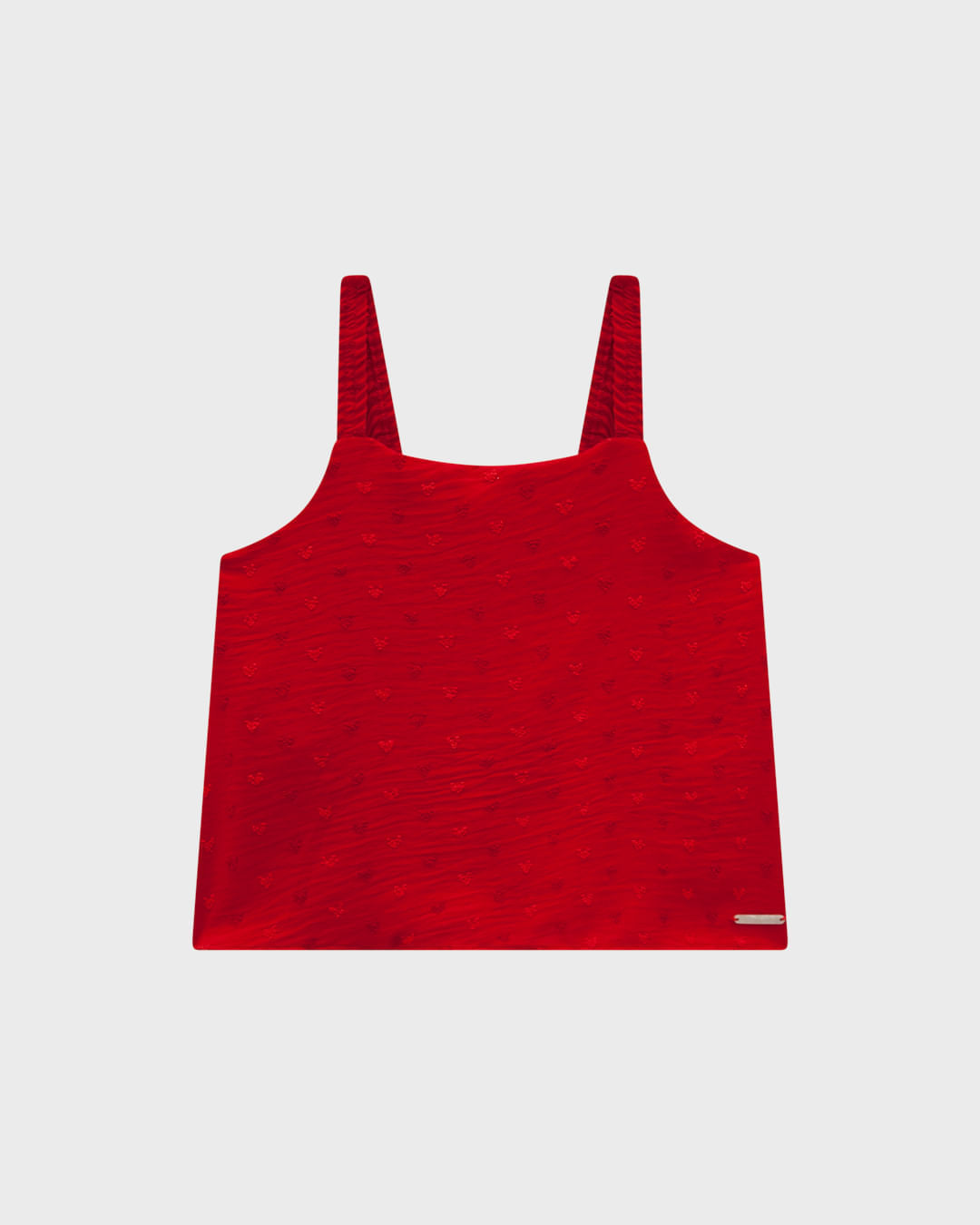 Conjunto Menina Regata E Shorts Saia Em Plumetis Coração - Carinhoso - Imagem 5