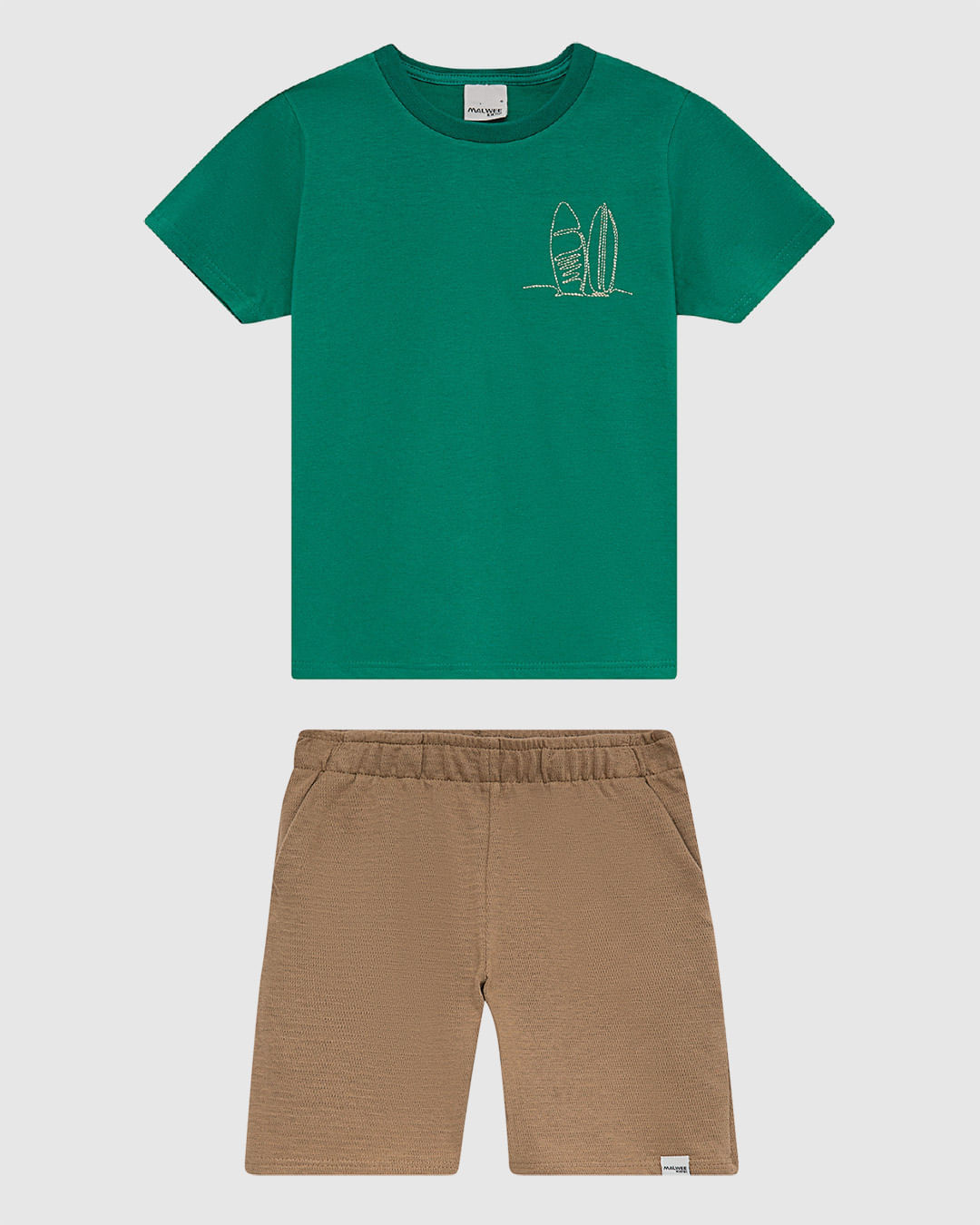 Conjunto Infantil Menino Camiseta Estampa Bordada Em Algodão Malwee Kids - Imagem 6