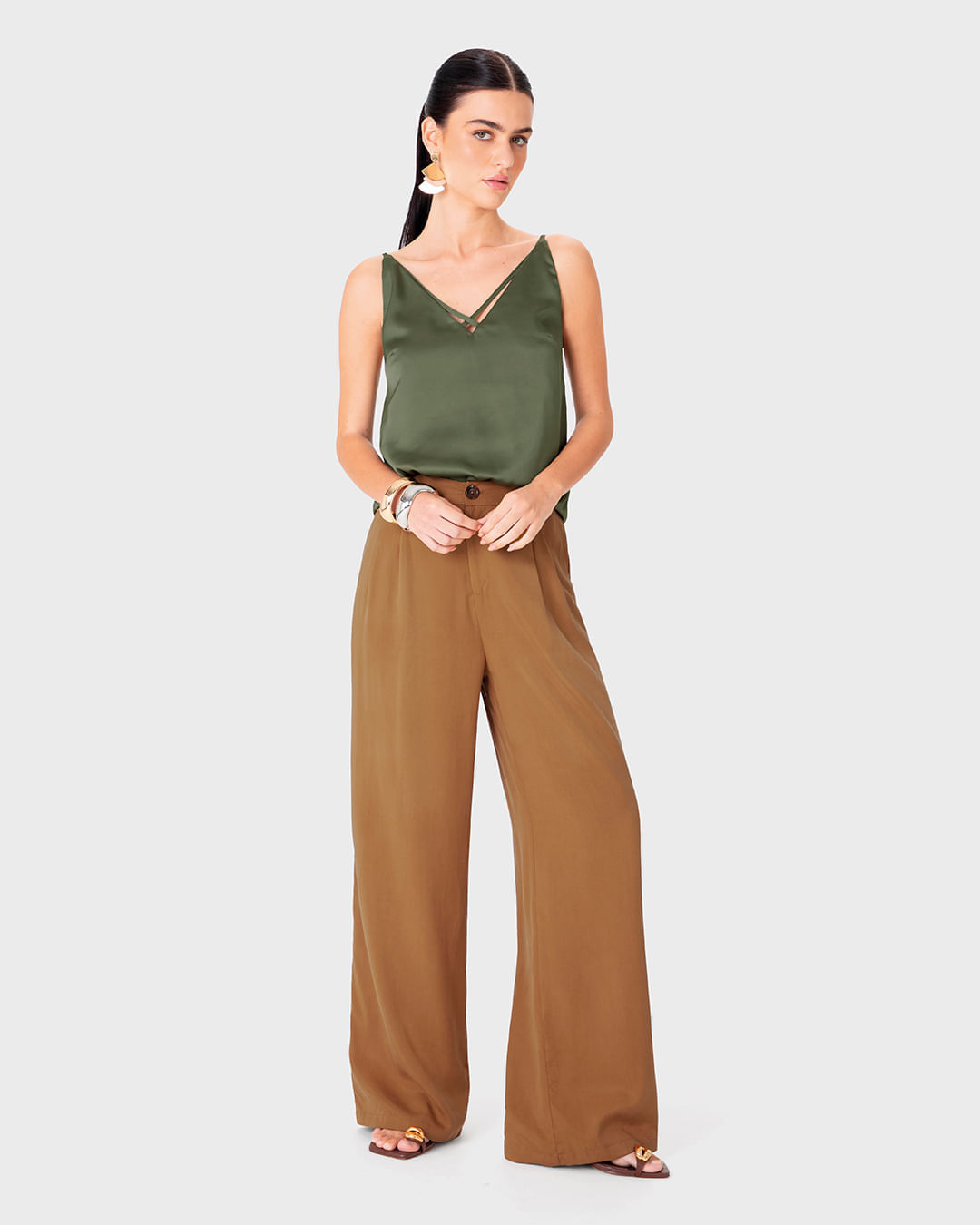 Blusa Feminina Ampla de Alcinha Em Cetim - ENFIM - Imagem 7