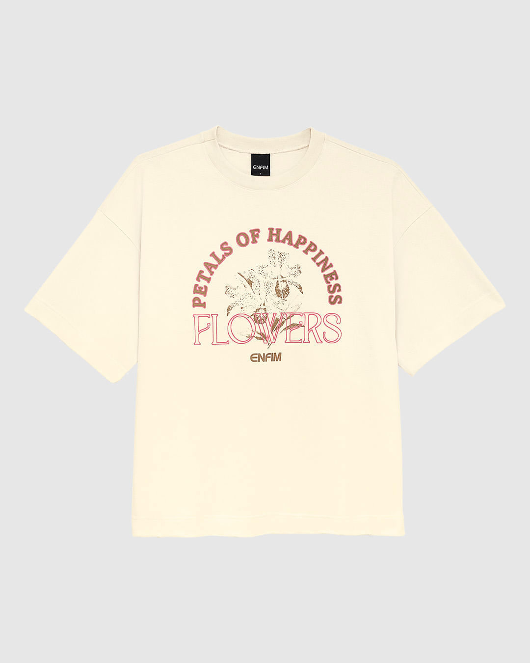 Camiseta Ampla Feminina Petals Of Happiness Flowers Em Algodão - ENFIM - Imagem 14